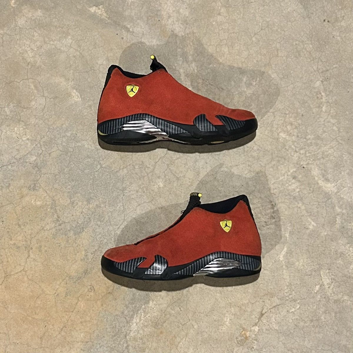 Jordan Brand × Nike Air Jordan 14 Retro Ferrari Challenge Red 2014 US 9.5 Size US 9.5 / EU 42-43 - 3 Thumbnail