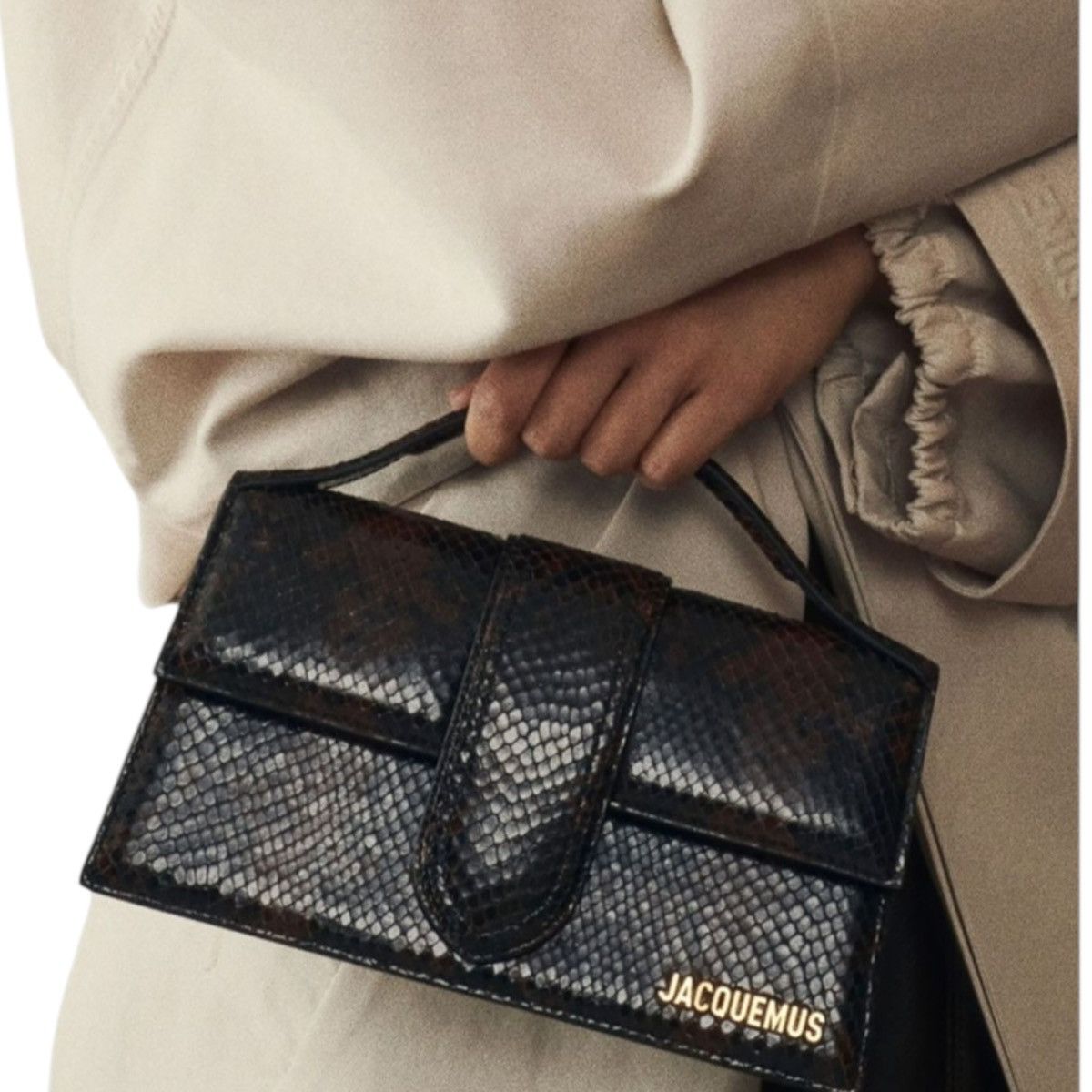 Jacquemus Jacquemus Le Grand Bambino Brown Snake Gold Size ONE SIZE - 10 Thumbnail