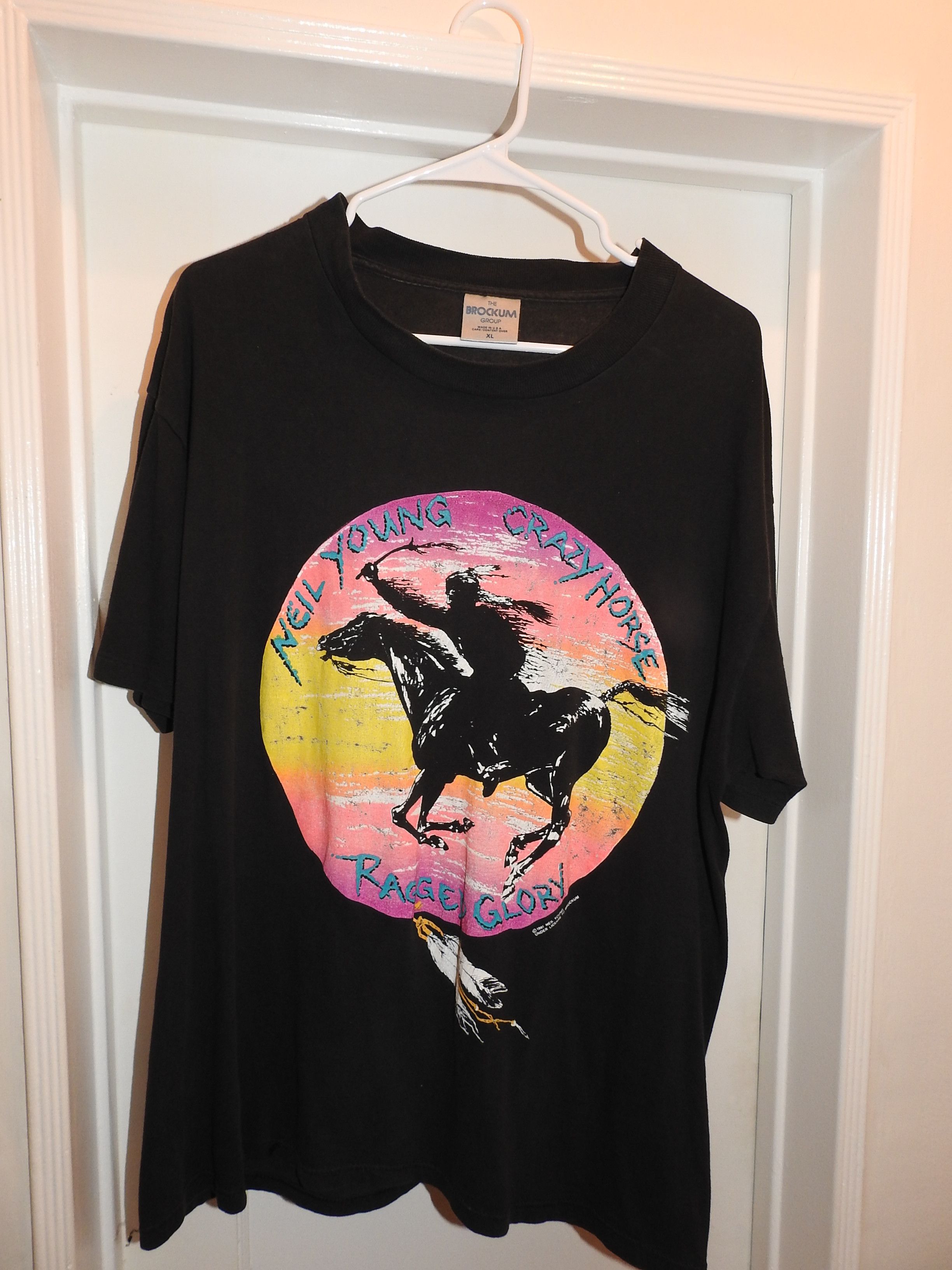 Vintage Vintage Neil Young Crazy Horse Brockum 1991 Tour T Shirt Size US L / EU 52-54 / 3 - 2 Thumbnail