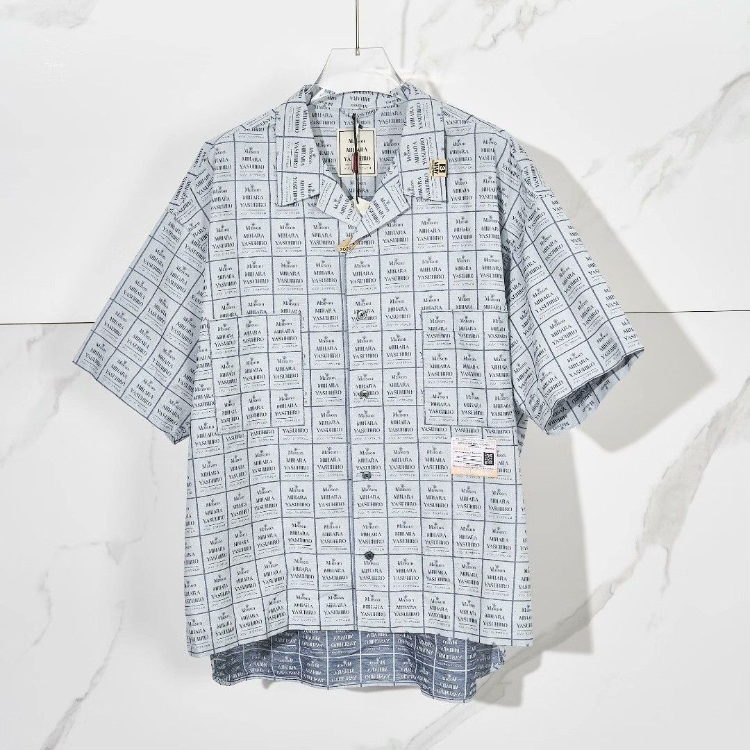 Maison MIHARA YASUHIRO Mihara Yasuhiro Men's All-Over Logo Shirt Size US S / EU 44-46 / 1 - 1 Thumbnail