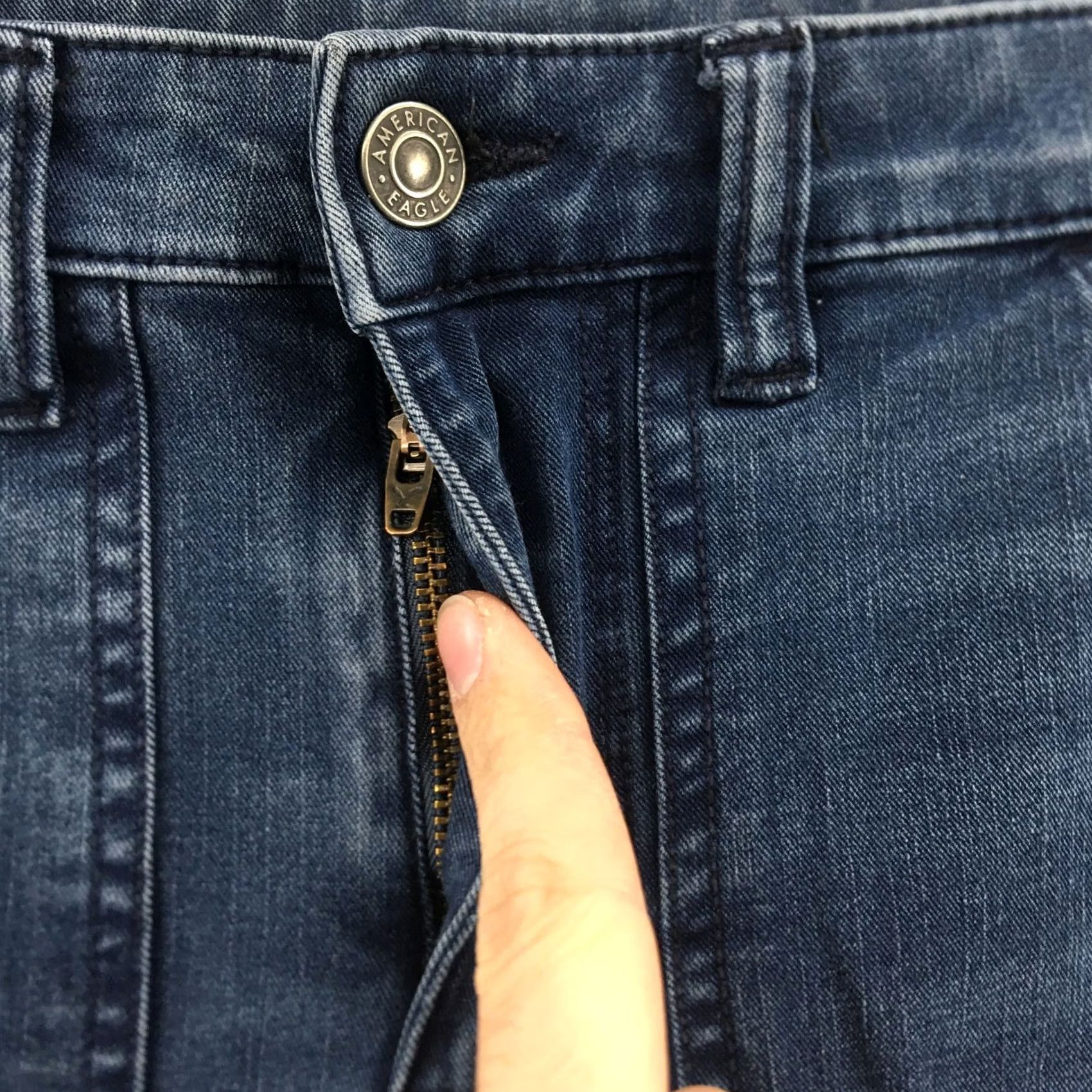 American Eagle Outfitters American Eagle Skinny Jeggings Jeans Womens 6 Blue Denim Zip Fly Size 28" / US 6 / IT 42 - 3 Thumbnail