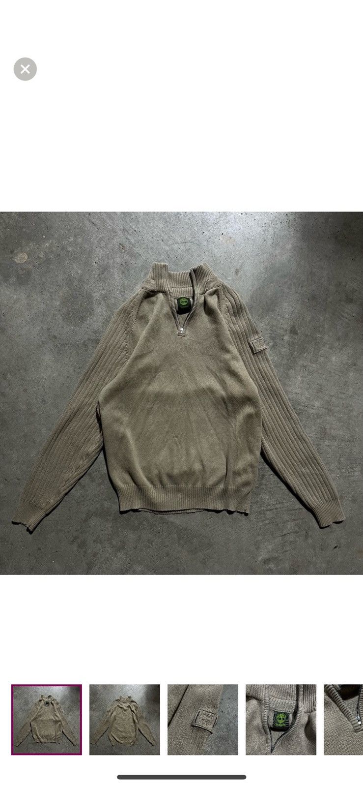Timberland Timberland 1/4-Zip Ribbed Mock-Neck Sweater - Men's Large Size US L / EU 52-54 / 3 - 1 Thumbnail