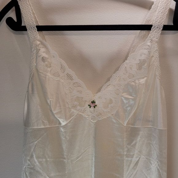 Vintage Reitmans Vintage 70s Rosebud Slip Dress Whipped Cream - 36 Size ONE SIZE - 3 Thumbnail