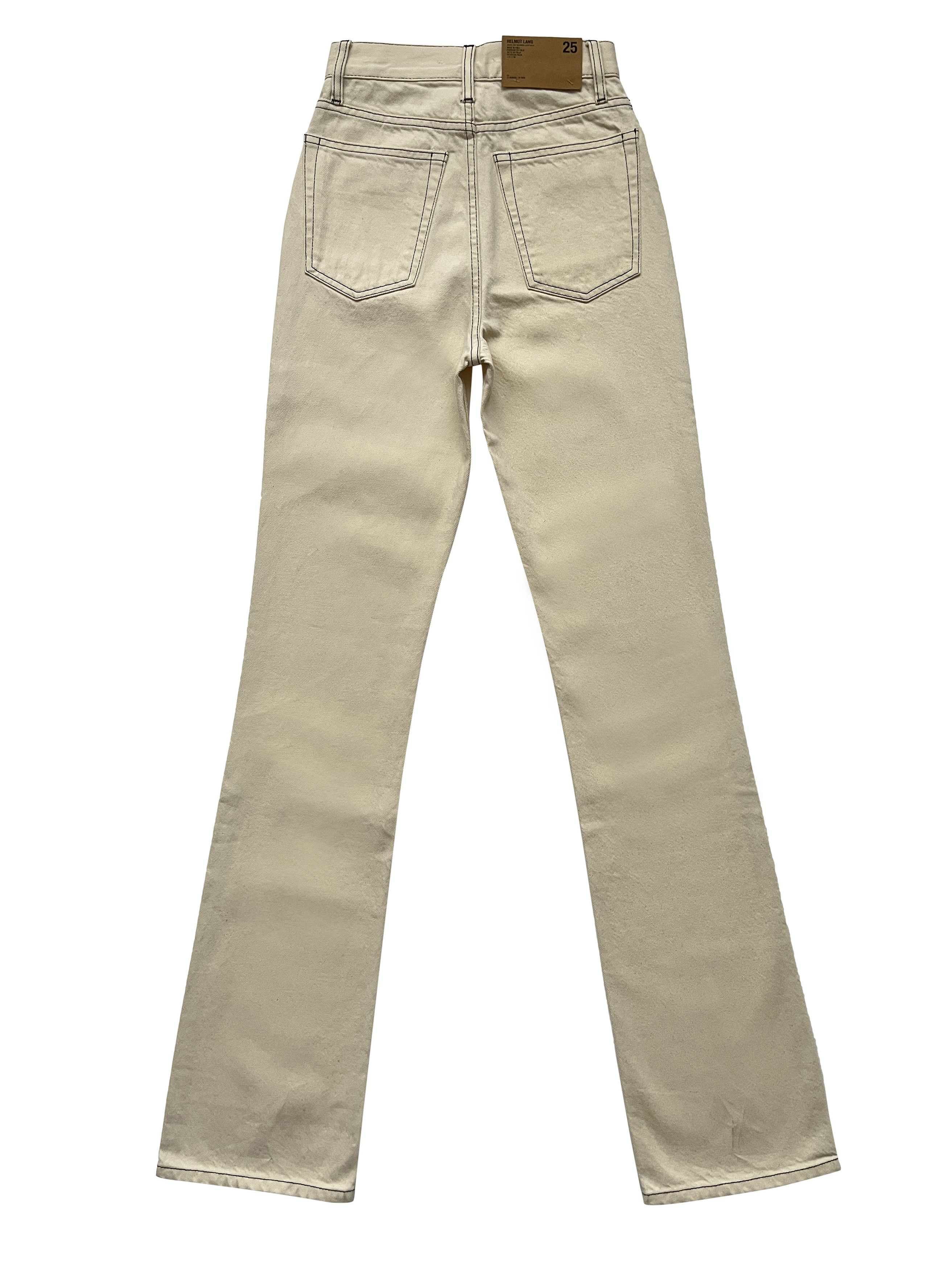 Helmut Lang ⚡️QUICK SALE⚡️Helmut Lang Natural White Hi-BootCut Jeans Size 25" / US 0 / IT 36 - 2 Thumbnail
