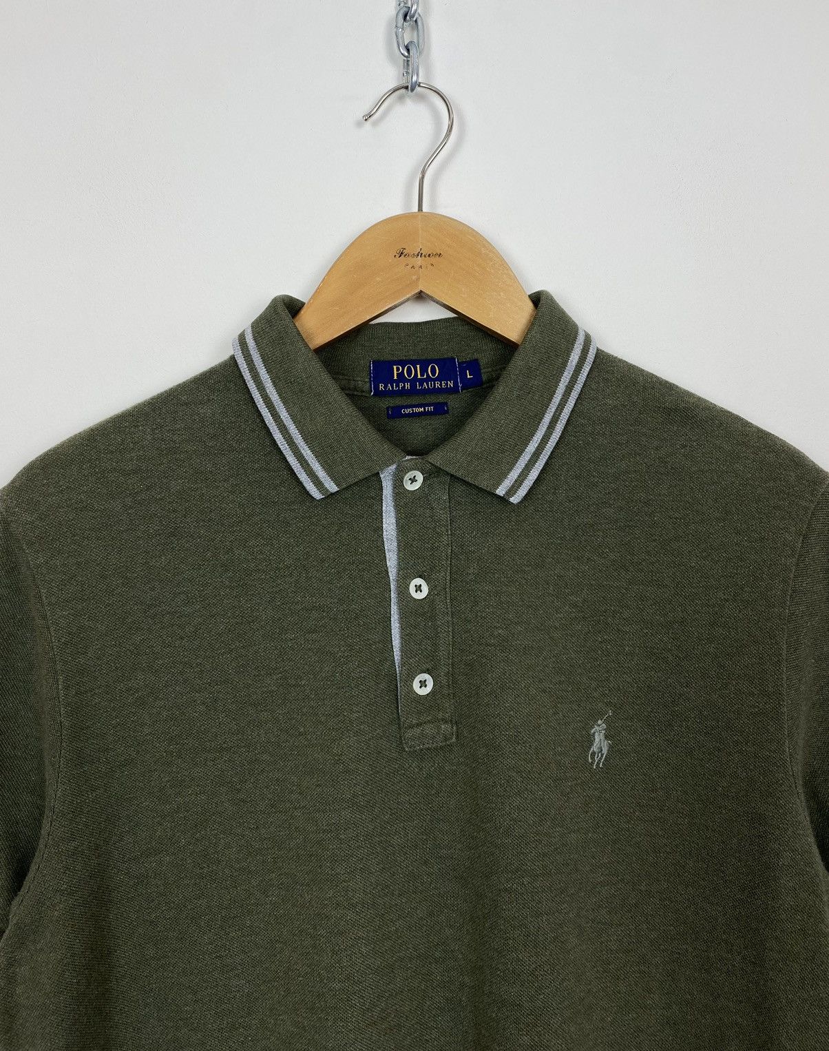 Polo Ralph Lauren Polo Ralph Lauren Short Sleeve Polo Shirt Khaki Green Top Size US L / EU 52-54 / 3 - 2 Thumbnail