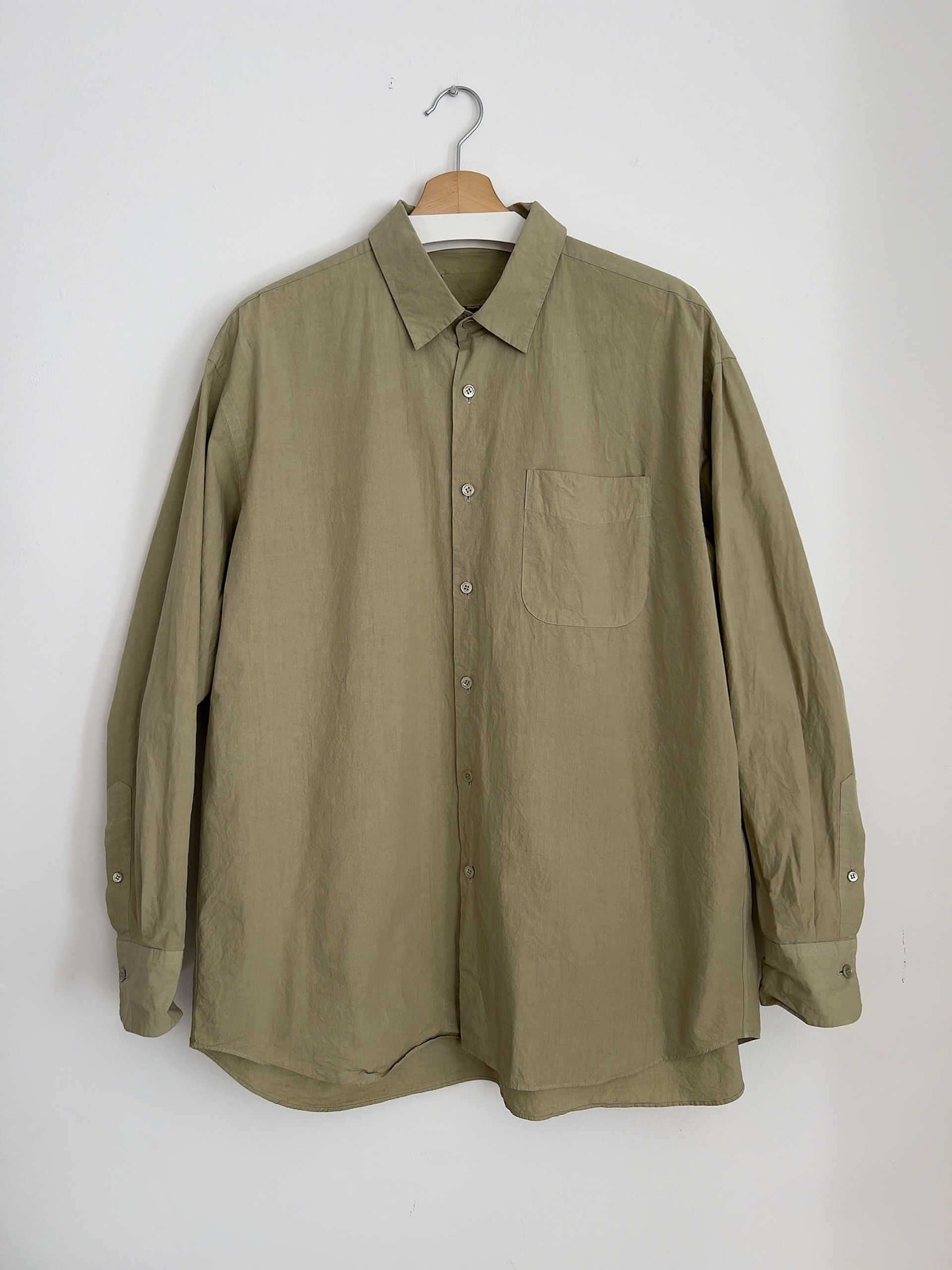 YOKO SAKAMOTO Yoko Sakamoto Regular Collar Shirt - Green Size US M / EU 48-50 / 2 - 1 Thumbnail