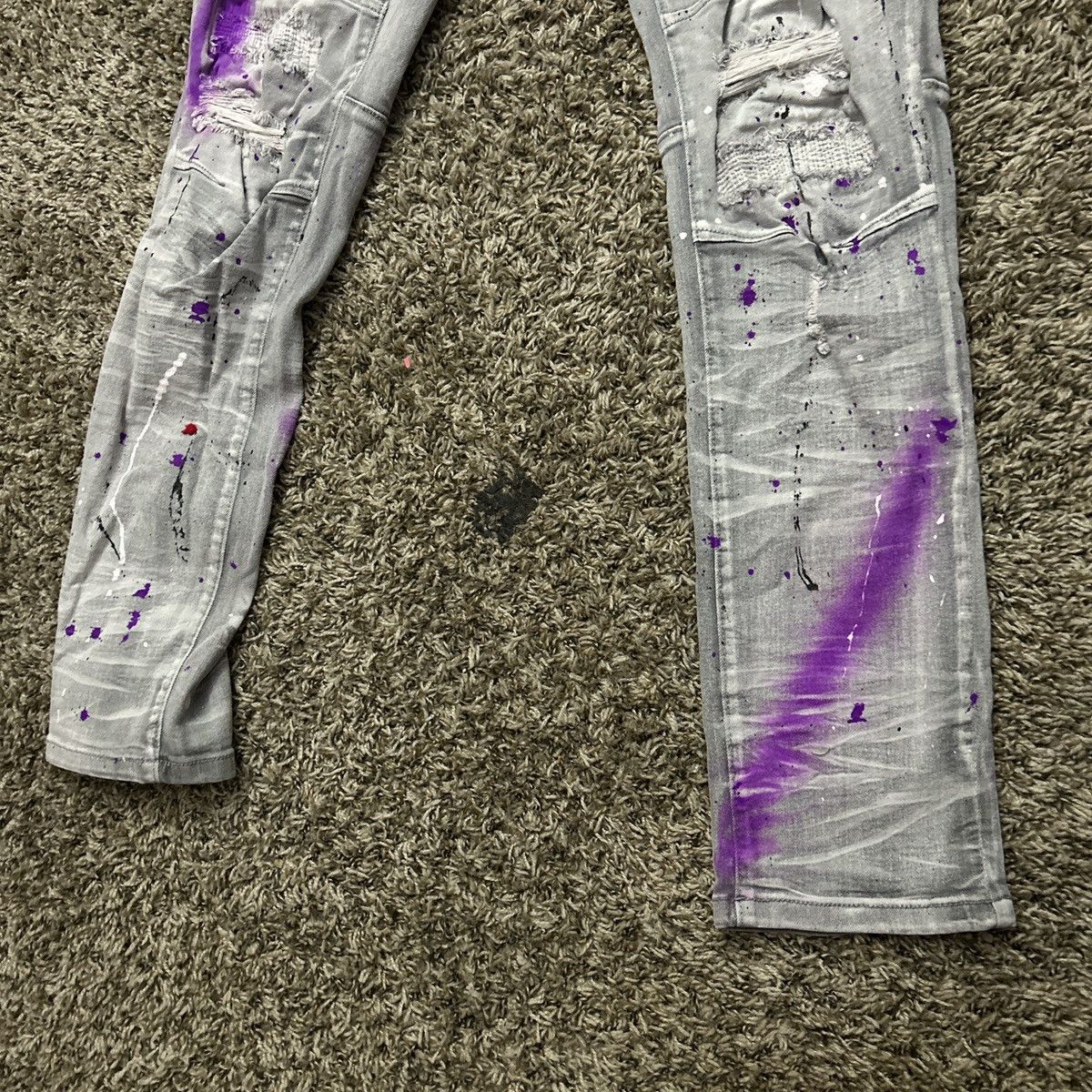 rue21 grey and purple jeans Size US 34 / EU 50 - 5 Thumbnail