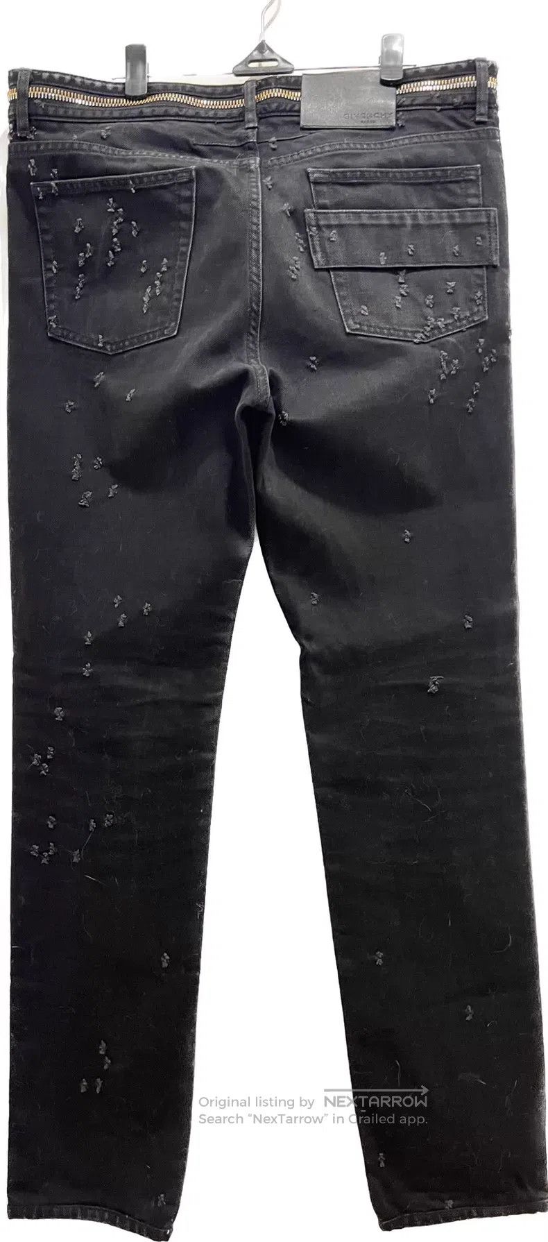 Givenchy Givenchy Distressed denim jeans with gold and silver zippe Size US 32 / EU 48 - 2 Thumbnail