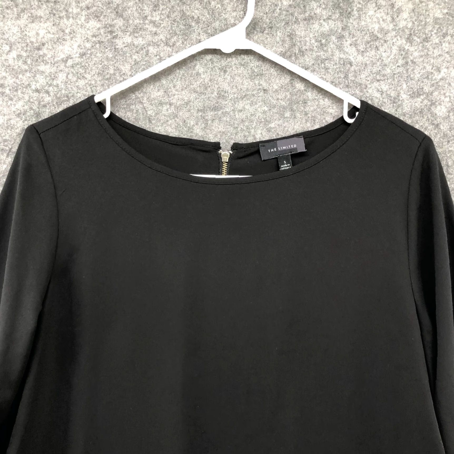 Vintage The Limited Blouse Womens S Black Chiffon Tiered Long Sleeve Tunic Formal Size S / US 4 / IT 40 - 3 Thumbnail