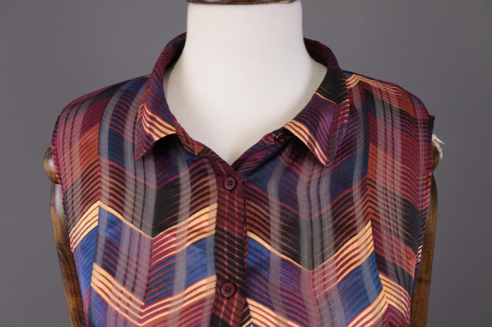Wilkes Bashford BA&SH Pepite Bordeaux Multicolor Blouse Shirt Size 3 Size M / US 6-8 / IT 42-44 - 4 Thumbnail