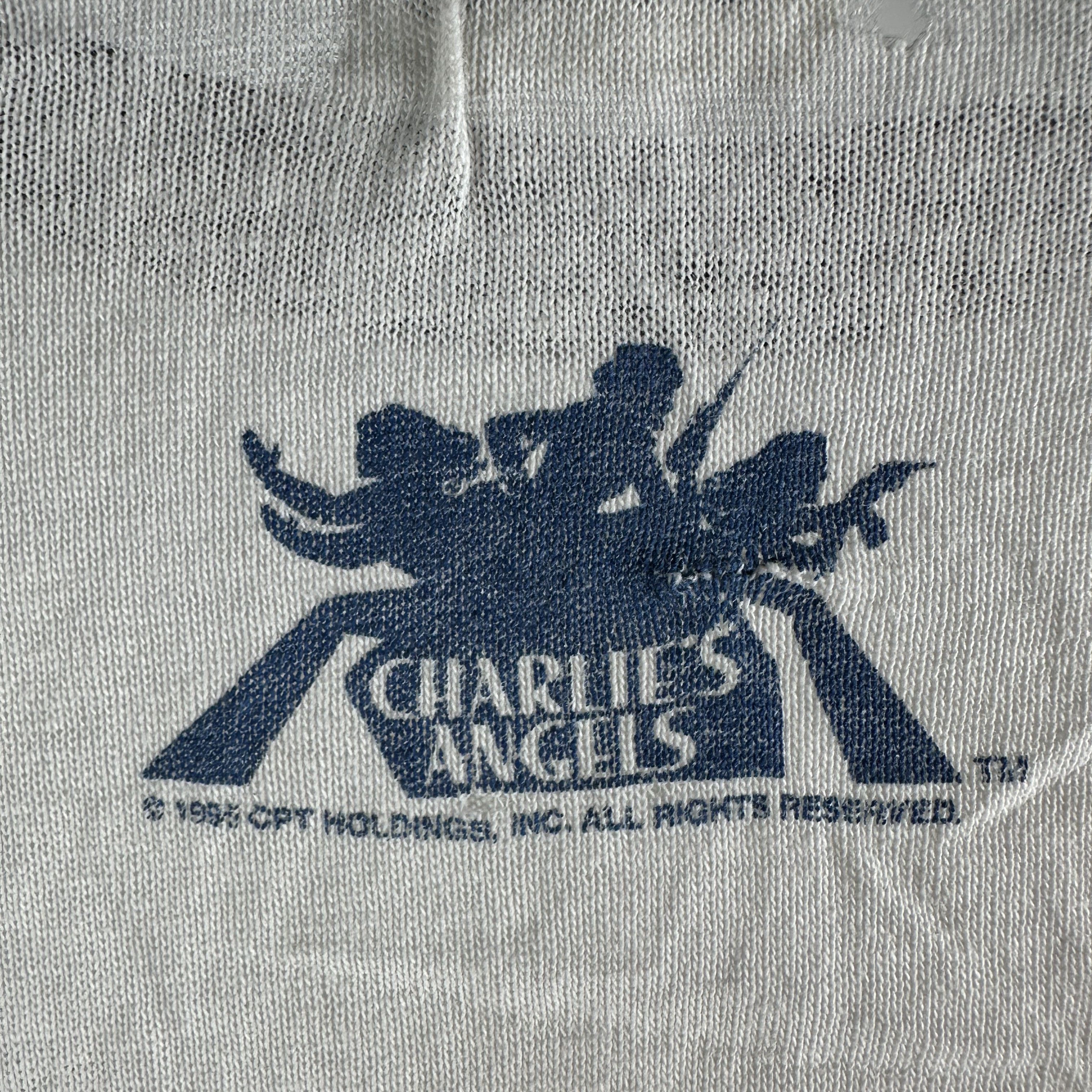 Vintage 1995 Charlie's Angels Movie Distressed Ringer T-Shirt Size US XL / EU 56 / 4 - 4 Thumbnail