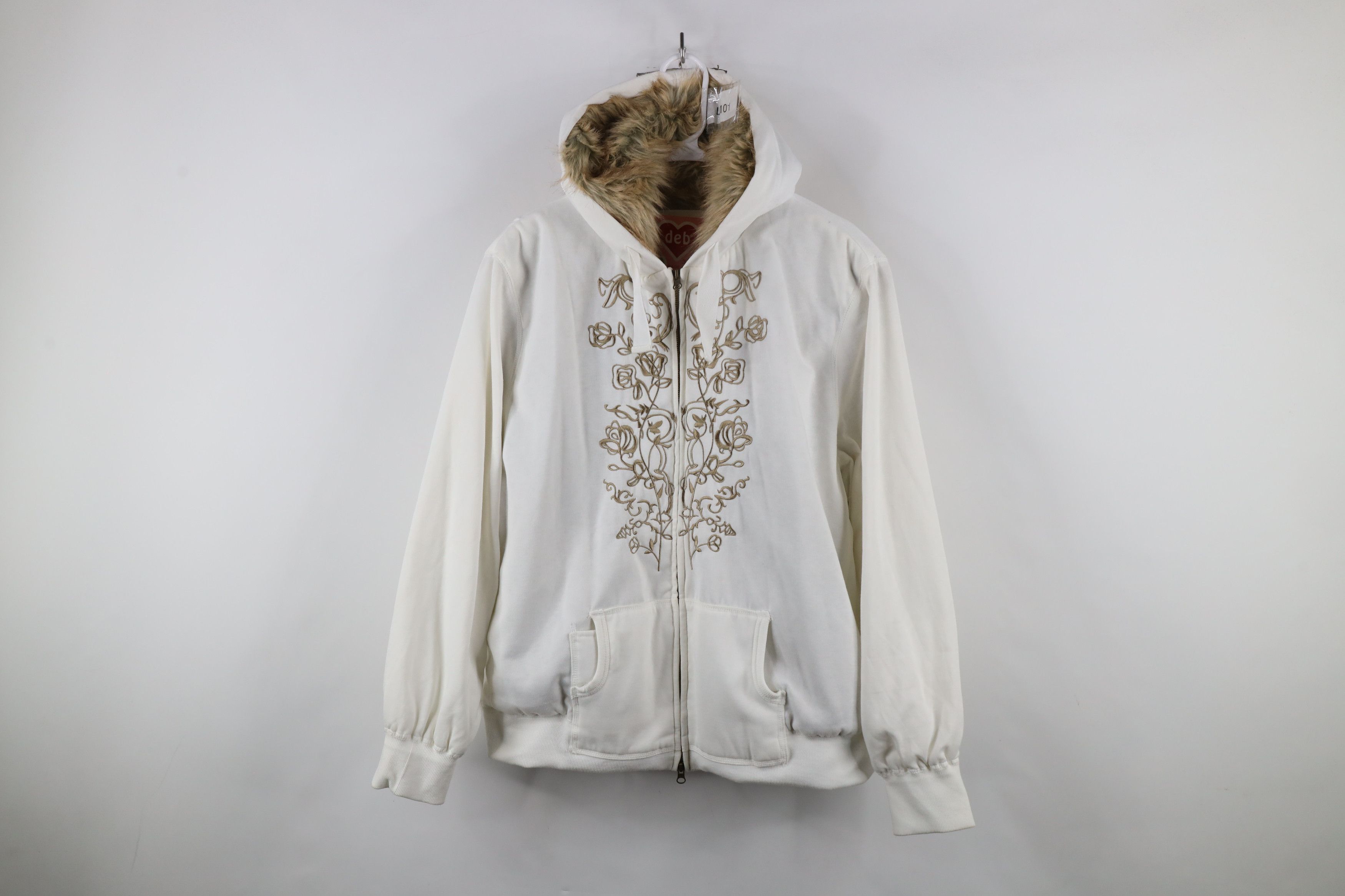Vintage Vintage Y2K Baby Doll Fleece Lined Flower Tribal Hoodie Size 3XL / US 20-22 - 1 Thumbnail
