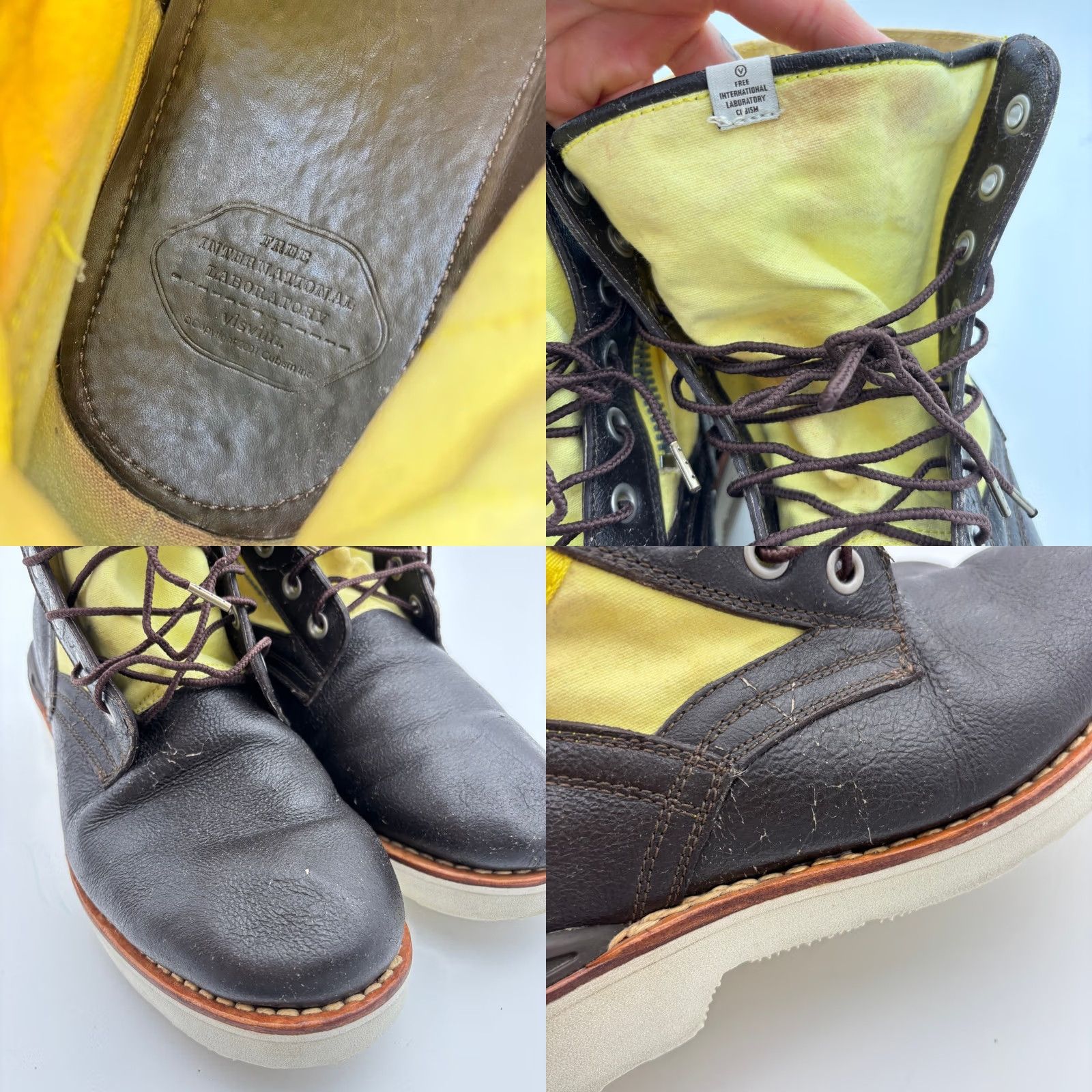 Visvim Visvim 7-Hole '73 Folk Yellow Boots Men’s 12 Handmade Combat Boots Yellow Mens Size US 12 / EU 45 - 10 Thumbnail