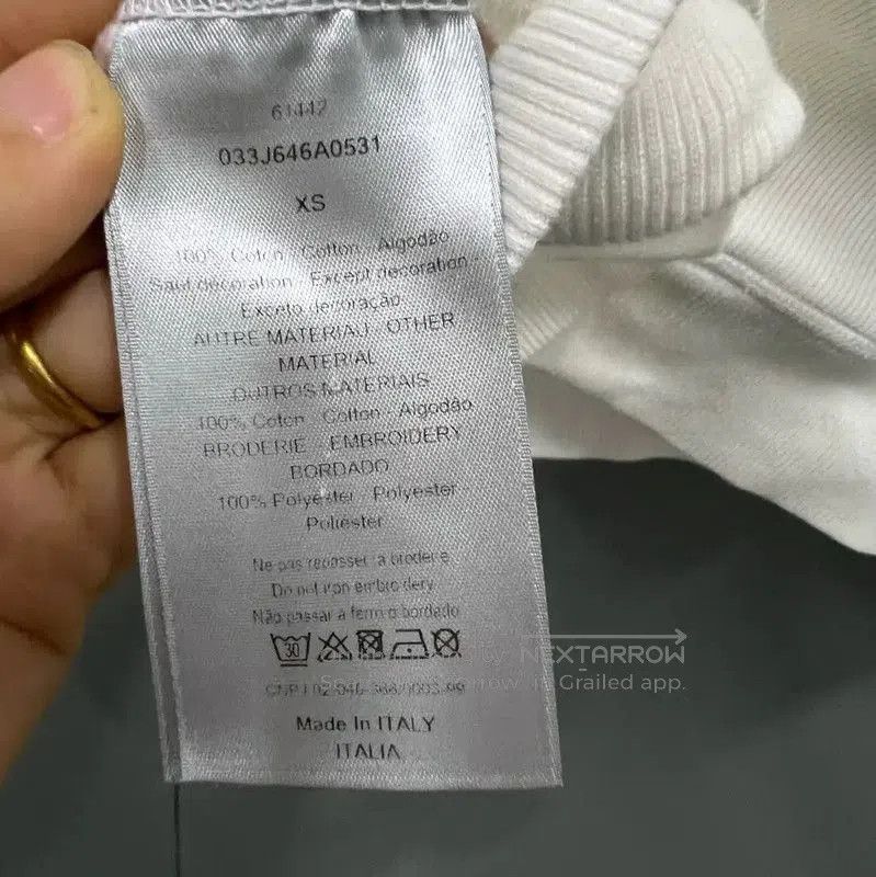 Dior Dior White Logo Women's Cropped Hoodie . Size XS / US 0-2 / IT 36-38 - 3 Thumbnail
