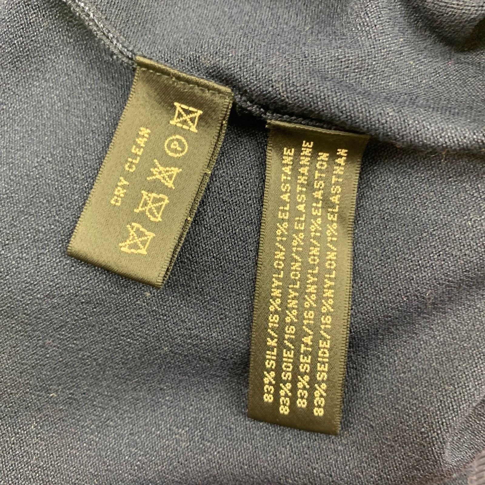 Ralph Lauren M Navy Silk Blend Long Sleeve Pullover Size M / US 6-8 / IT 42-44 - 4 Thumbnail