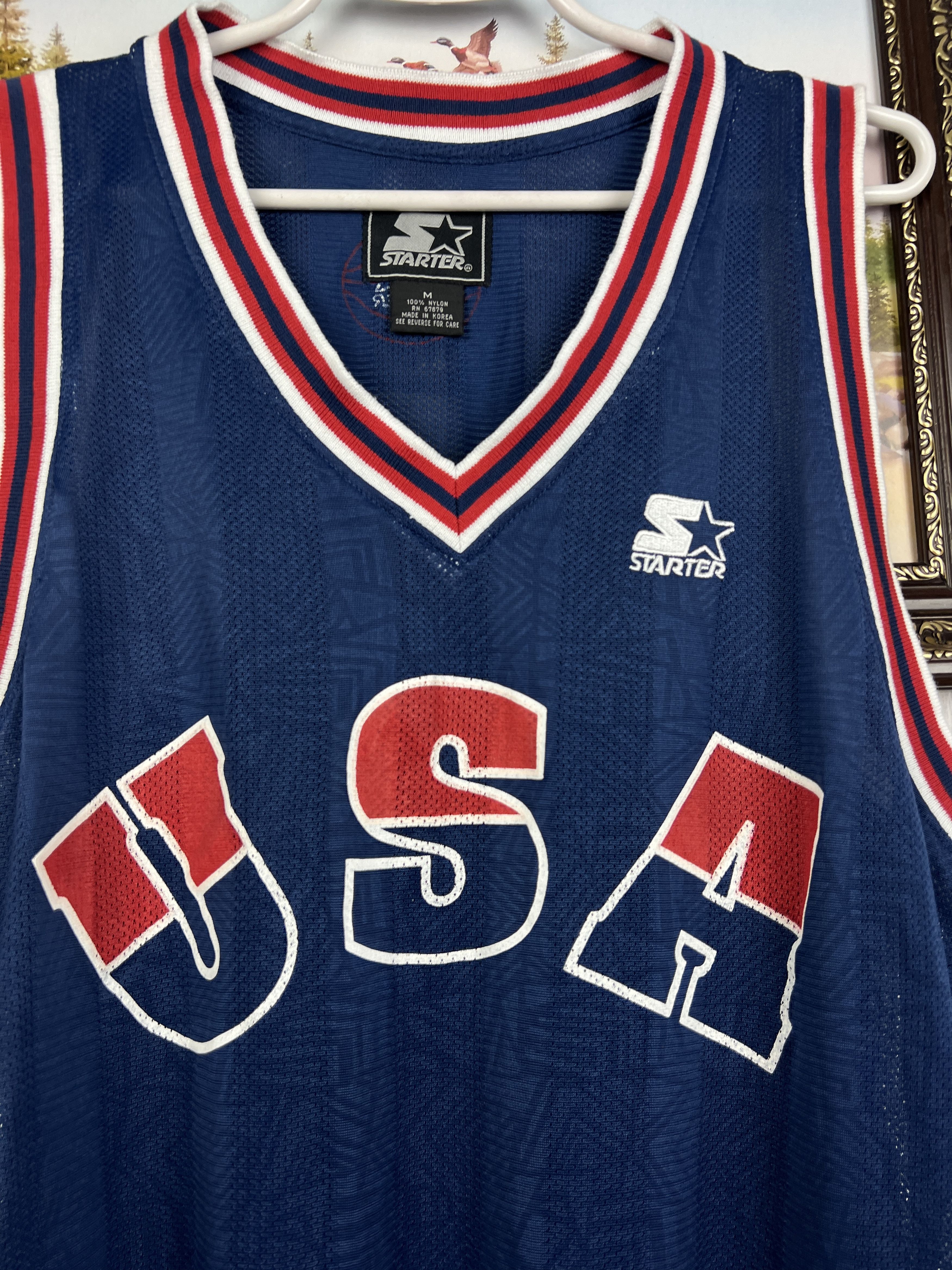 Starter Vintage 90's USA Olympics Team Basketball Jersey Shirt Size US M / EU 48-50 / 2 - 3 Thumbnail
