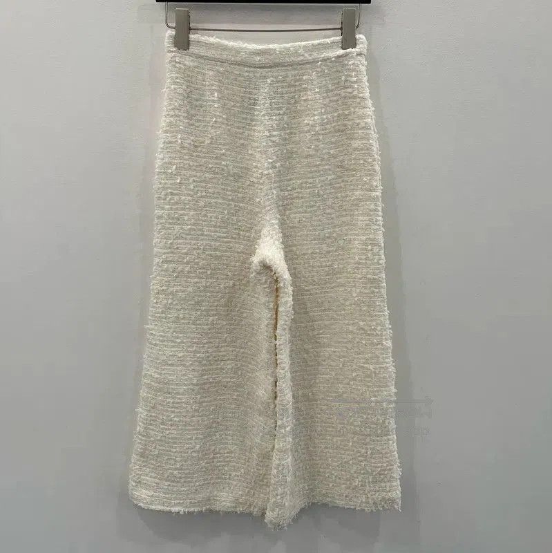 Chanel Chanel White Wool Casual Trousers for Women . Size 23" - 3 Thumbnail