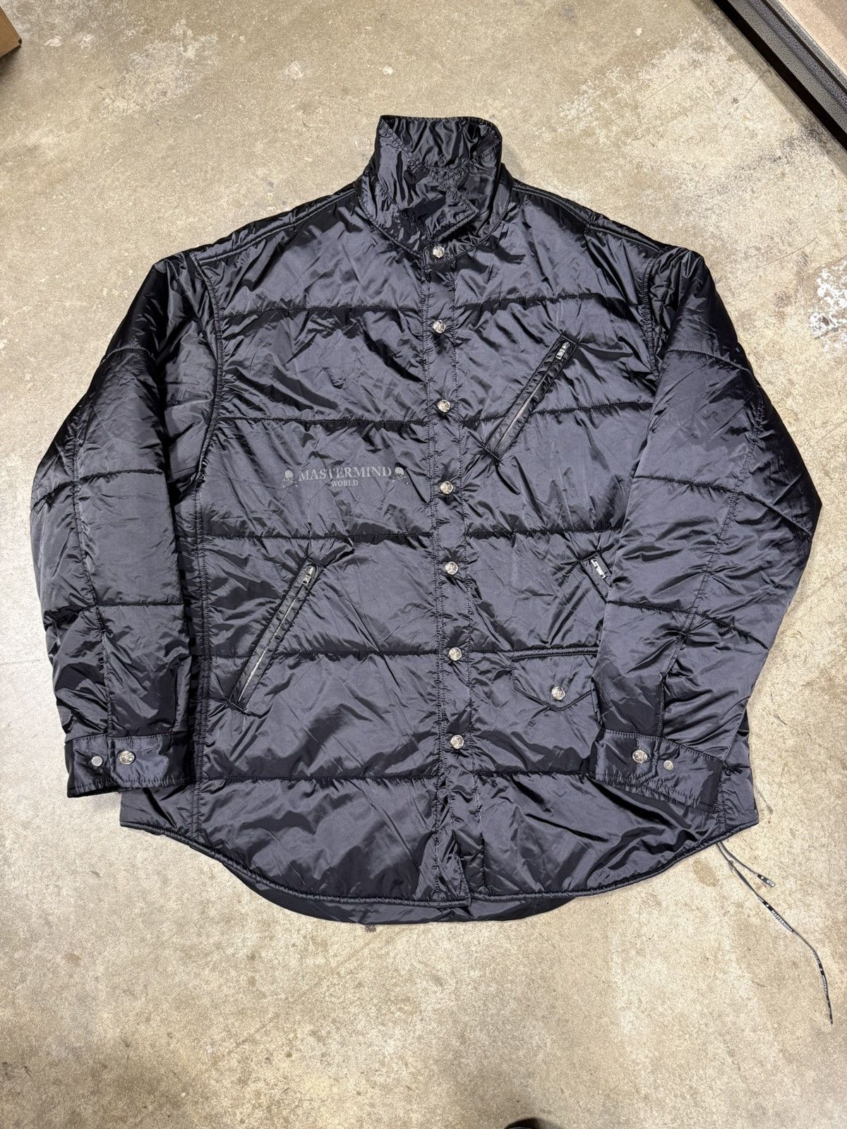 Mastermind Japan MASTERMIND WORLD Men's Nylon Padded Shirt Black Size US XL / EU 56 / 4 - 1 Thumbnail