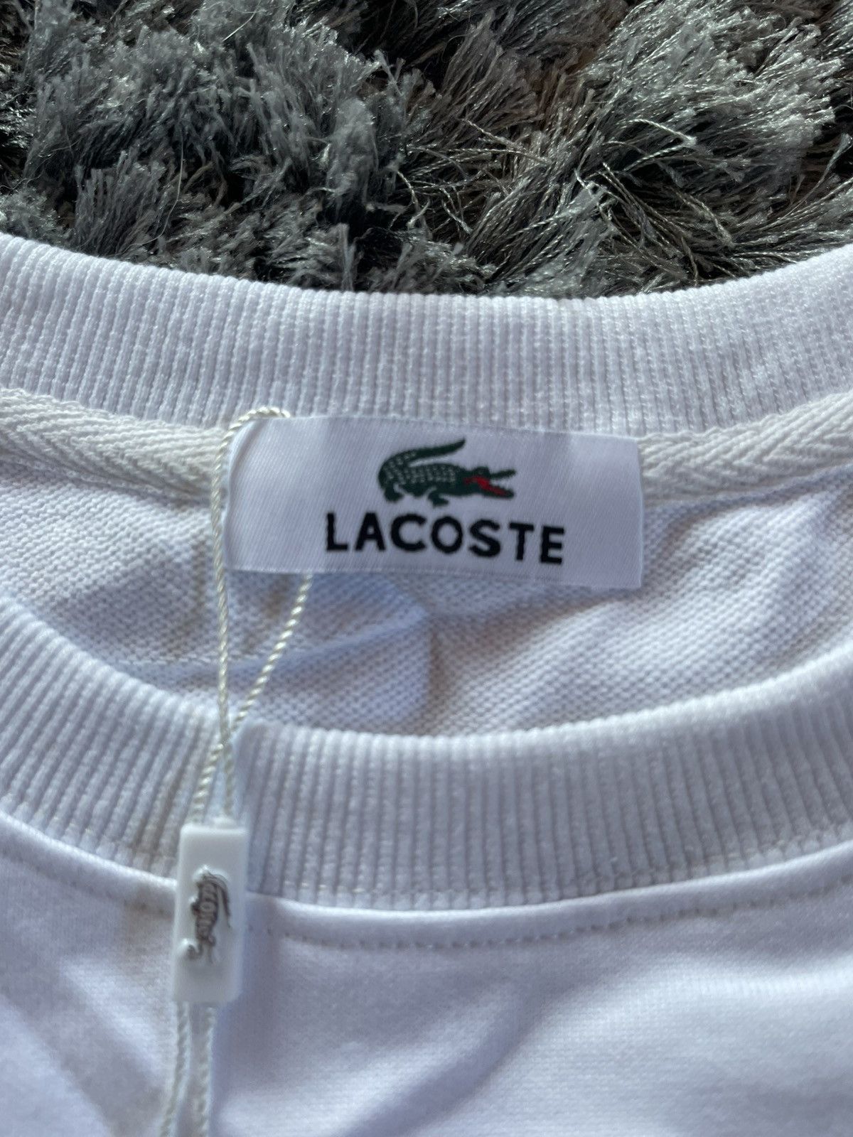 Lacoste × Vintage Original Vintage Lacoste Sweater White XL Size US XL / EU 56 / 4 - 6 Thumbnail
