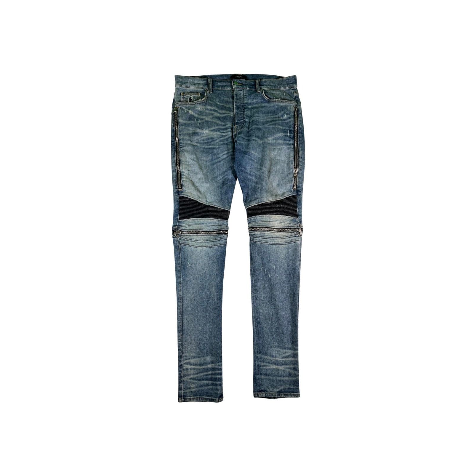 Amiri Amiri MX2 Patch Light Wash & Black Jeans Size US 36 / EU 52 - 1 Thumbnail