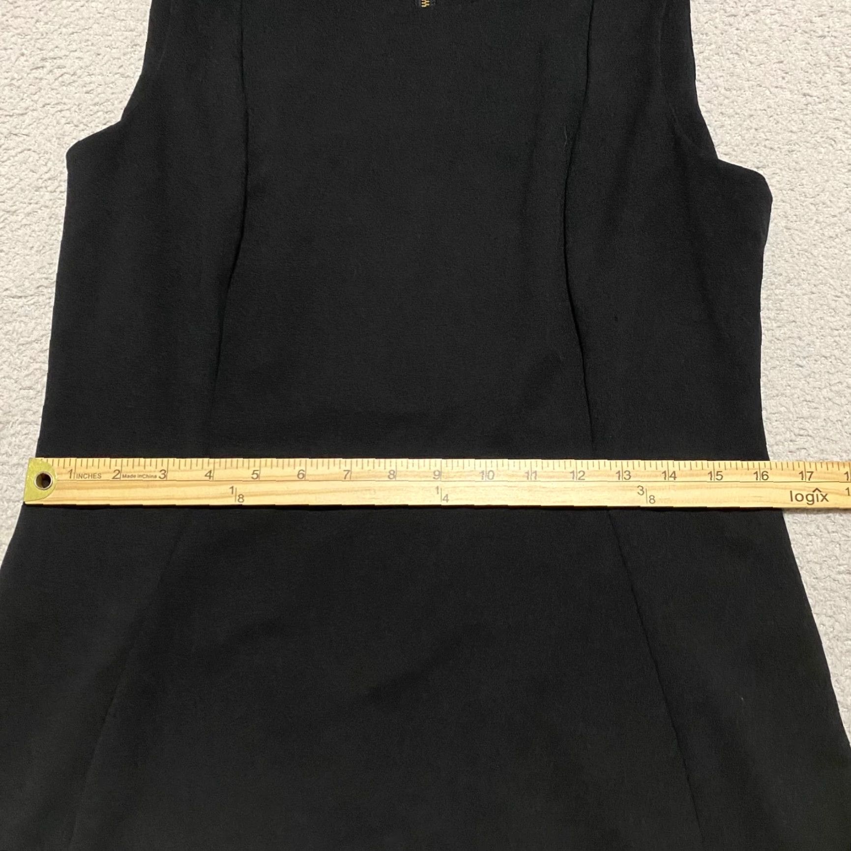 Calvin Klein Calvin Klein Womens Dress Solid Black Round Neck Sleeveless Sheath 12 Size XL / US 12-14 / IT 48-50 - 5 Thumbnail