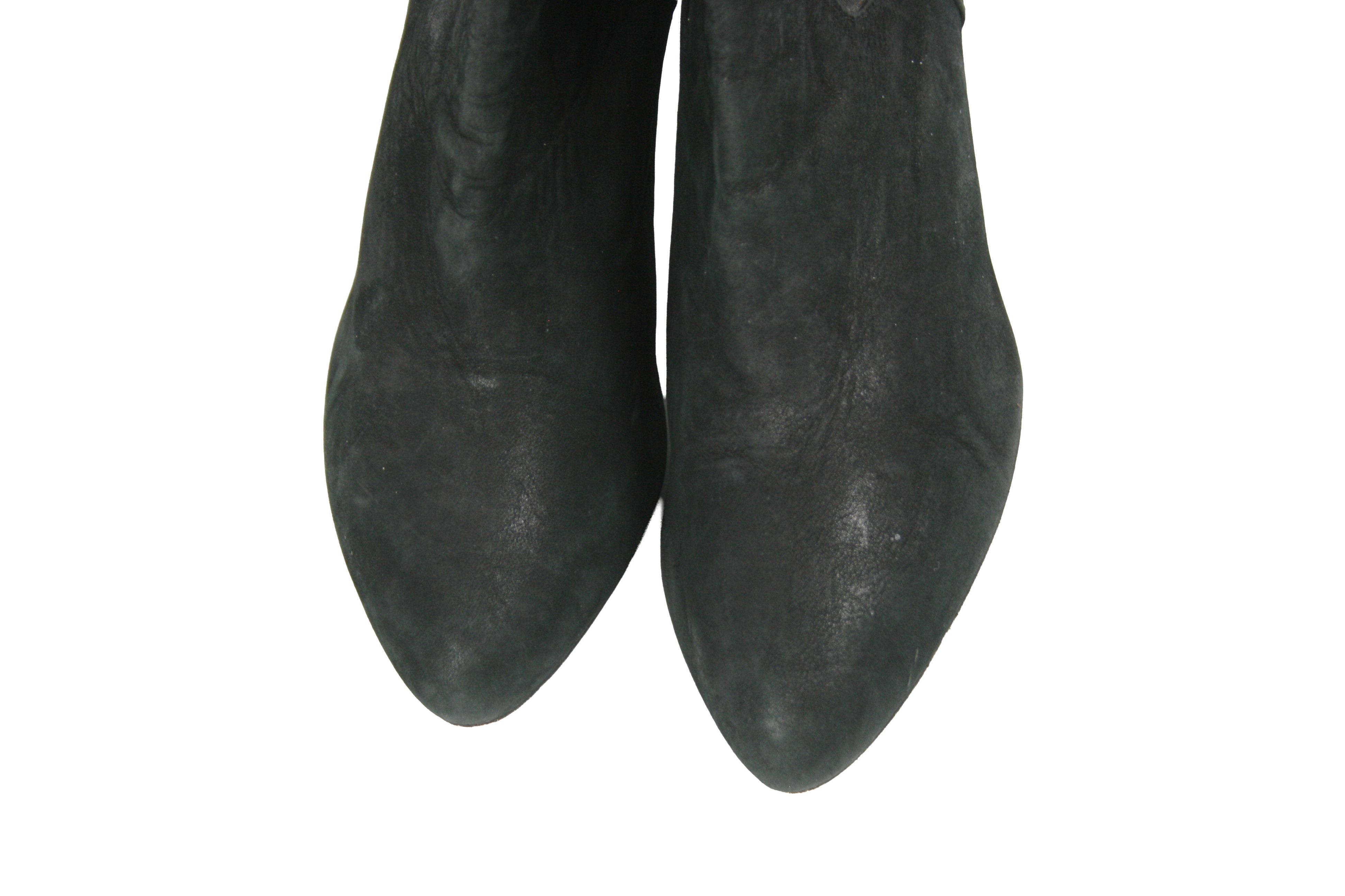 The Last Conspiracy Avant Garde Suede Point Toe Heeled Boots Size US 7 / IT 37 - 4 Thumbnail