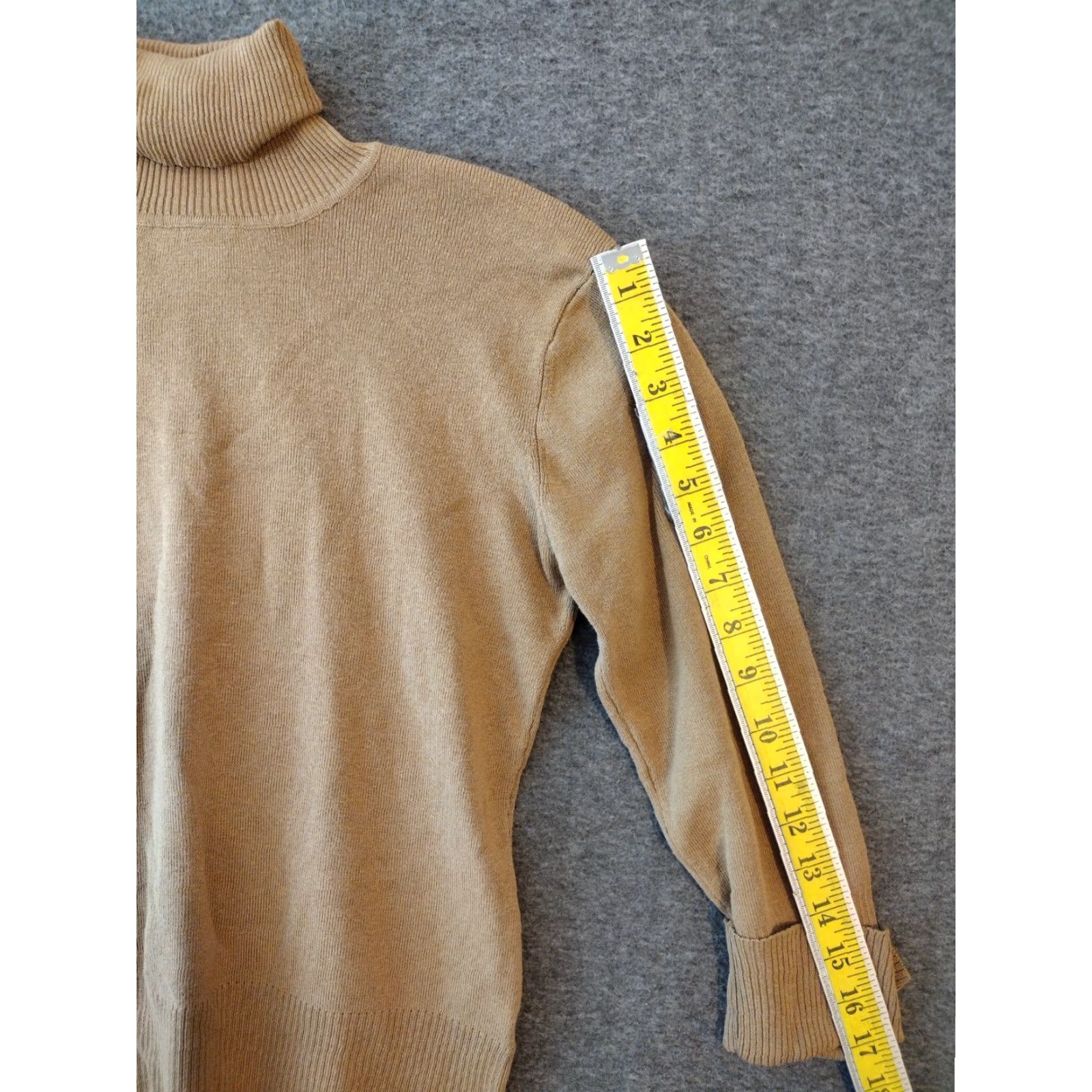 George GEORGE Women's Turtleneck Brown Sweater Size M 8-10 Pullover Casual All Seasons 80s 90s Size M / US 6-8 / IT 42-44 - 5 Thumbnail