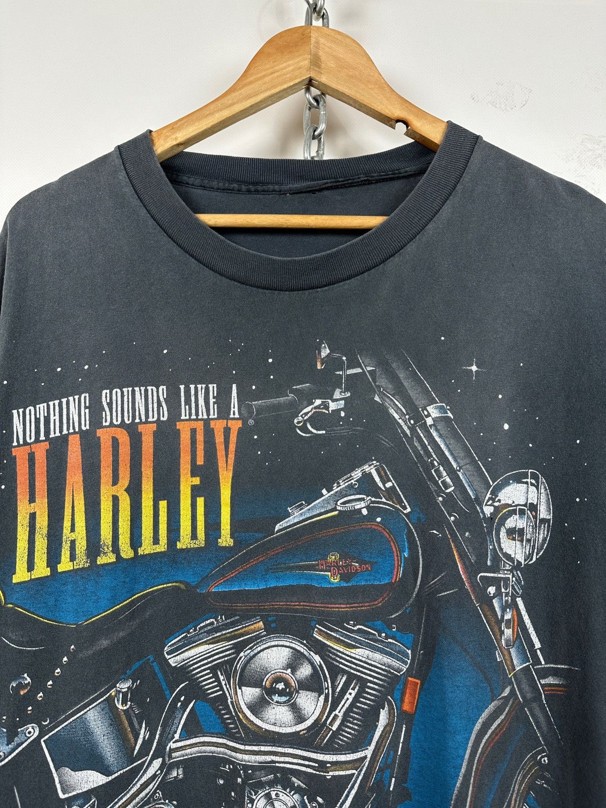 Harley Davidson 1996 Vintage Harley Davidson Nothing Sounds Single Stitch Size US XL / EU 56 / 4 - 5 Thumbnail