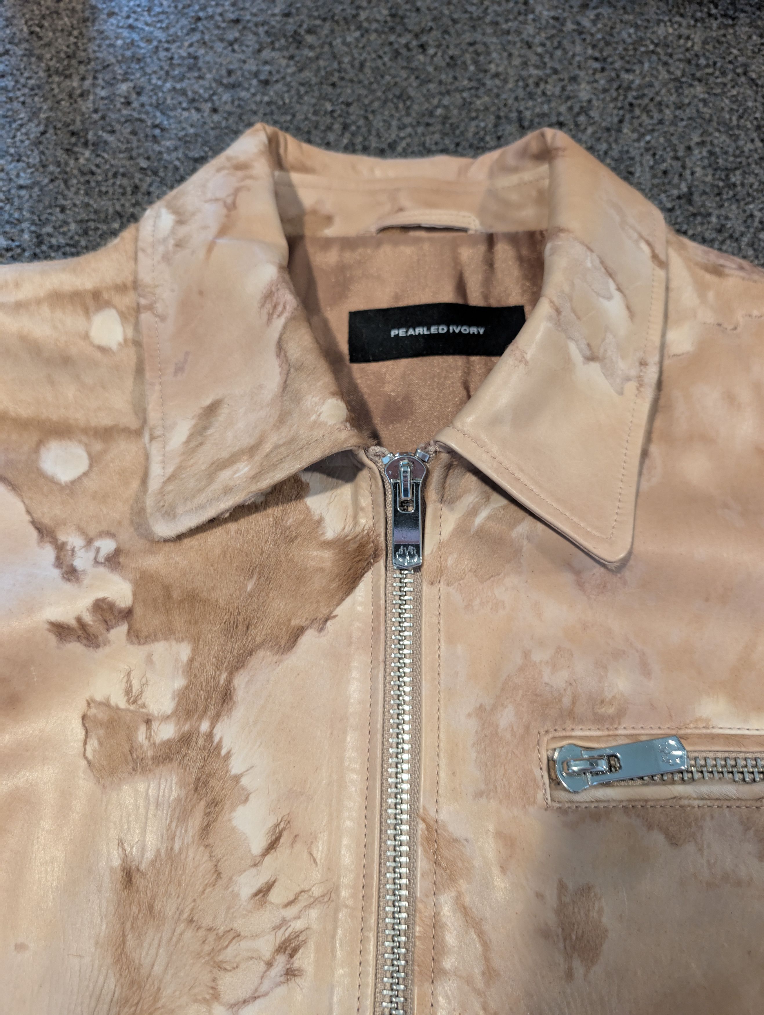 Pearled Ivory Rare Archive Hyde Blouson Leather Jacket Size US M / EU 48-50 / 2 - 4 Thumbnail