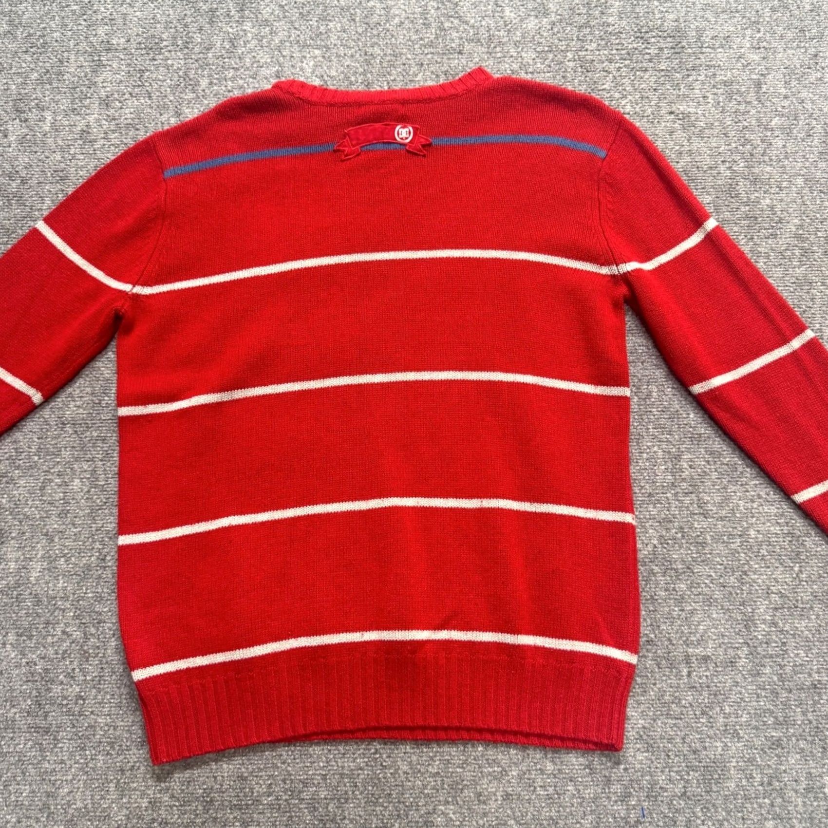 Vintage DC Shoes Sweater Pullover Mens Medium Striped Red Cotton Y2K Skater Sweatshirt Size US M / EU 48-50 / 2 - 3 Thumbnail