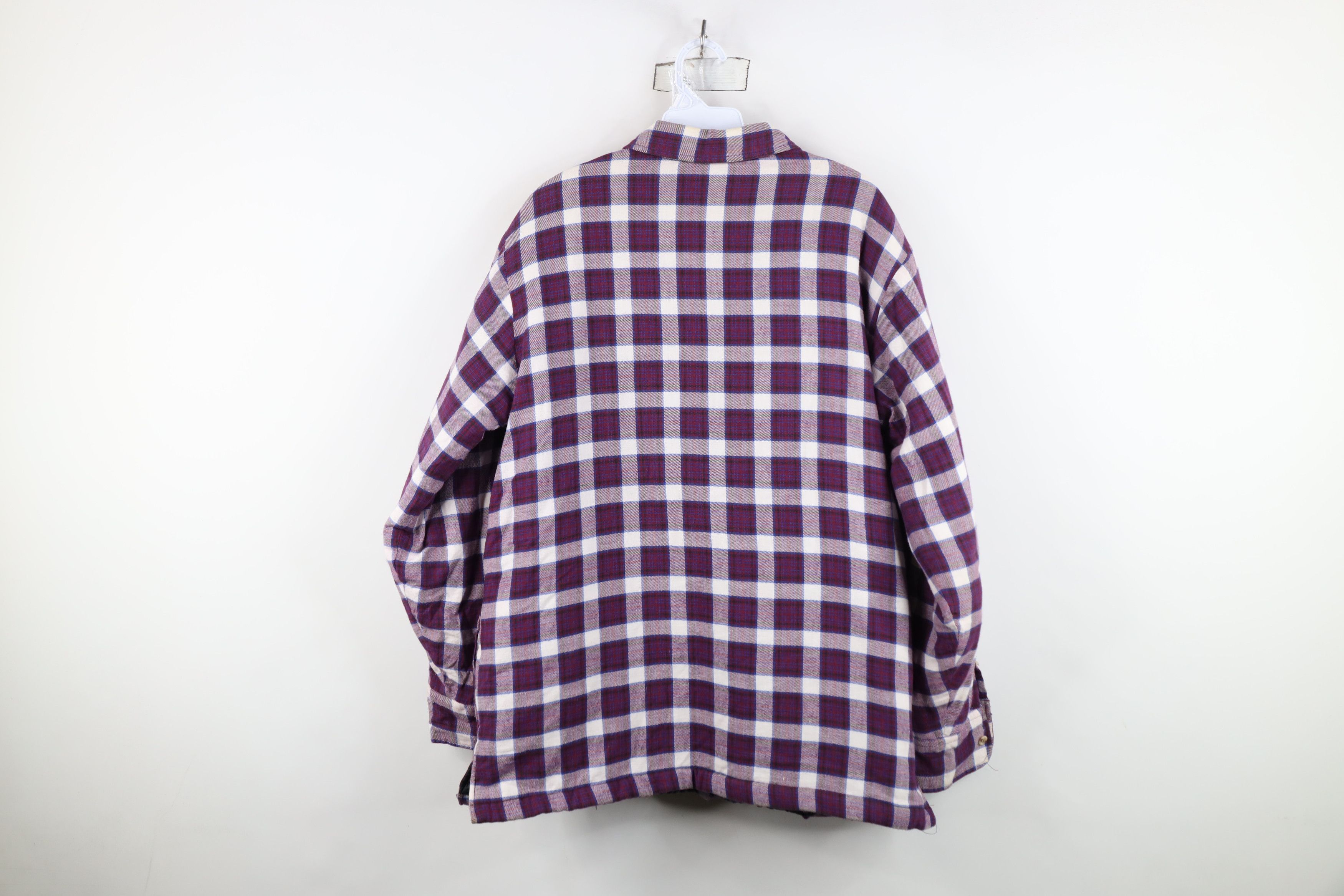 Vintage Vintage 90s Streetwear Flannel Button Shirt Jacket Plaid Size US L / EU 52-54 / 3 - 11 Thumbnail