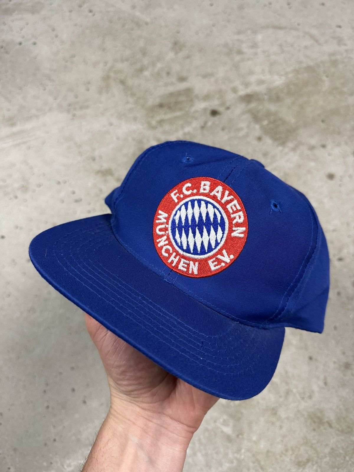Adidas Vintage 90s Adidas x Bayern Munich Blue Hat Cap Size ONE SIZE - 2 Thumbnail