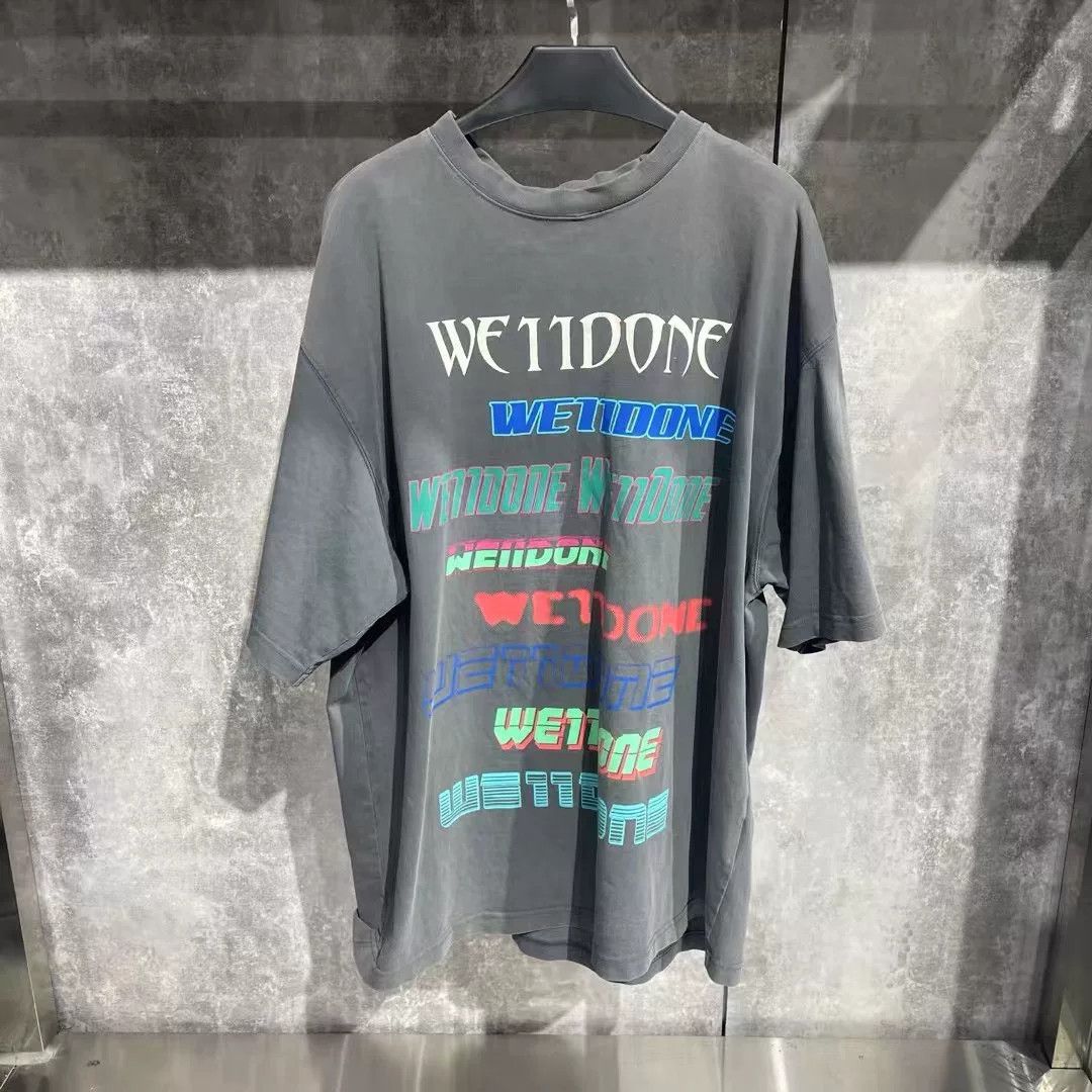 WE11DONE We11done Washed Gray T-Shirt L Women Size L / US 10 / IT 46 - 1 Thumbnail