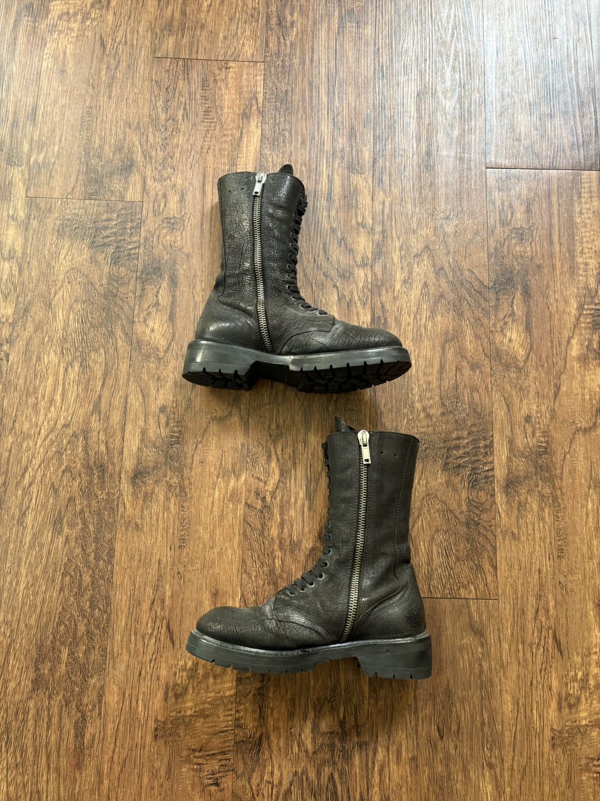 Rick Owens Rick Owens Military Combat Army Side Zip boots Size US 7 / EU 40 - 4 Thumbnail