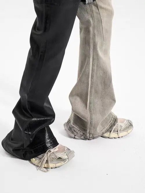 Other High street patchwork contrast coated waxed bootcut jeans Size US 32 / EU 48 - 4 Thumbnail