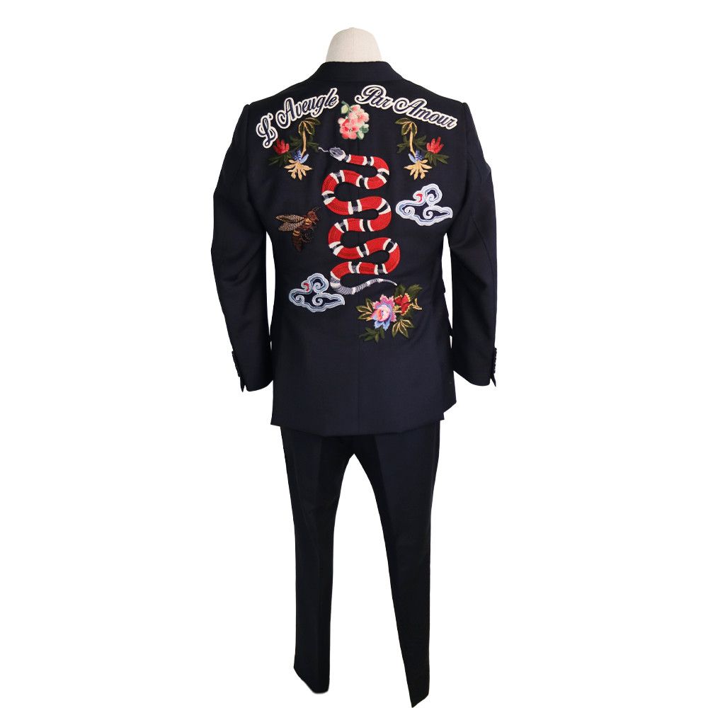 Gucci L'Aveugle Par Amour Black Mohair-Wool Suit Set
