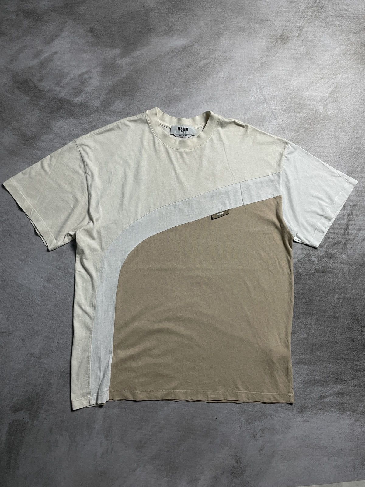MSGM MSGM Milano Two Tone Tshirt Size US XL / EU 56 / 4 - 1 Thumbnail
