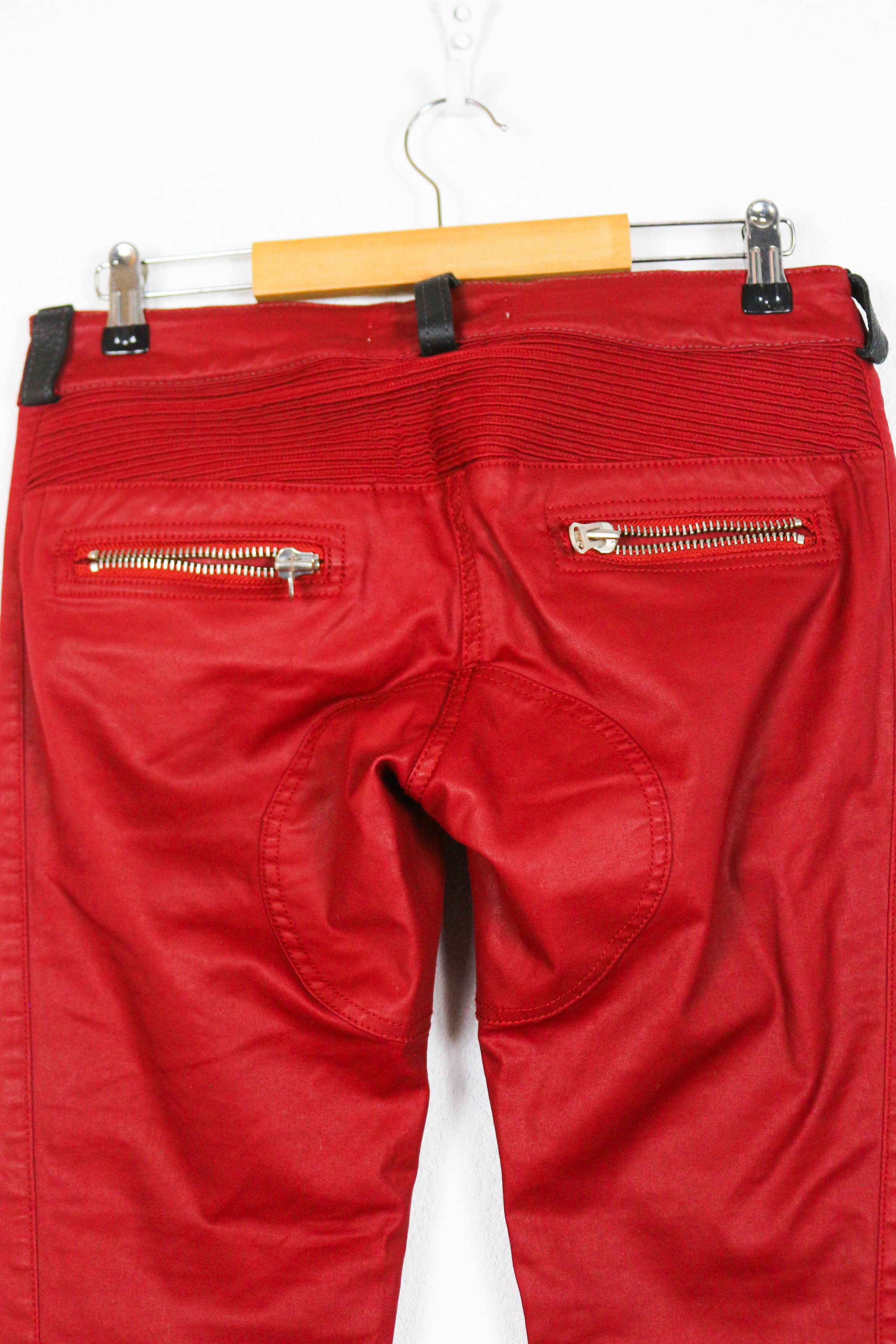 H&M × Isabel Marant Isabel Marant x H&M Red Biker Moto Pants Avant Garde Y2K Size 28" / US 6 / IT 42 - 8 Thumbnail