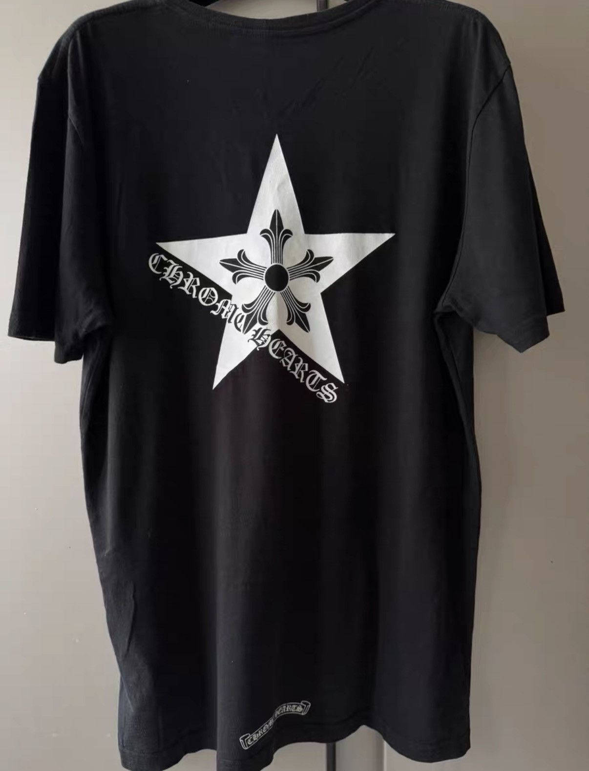 Chrome Hearts V-Neck Pentagram Star & Sanskrit Black Short