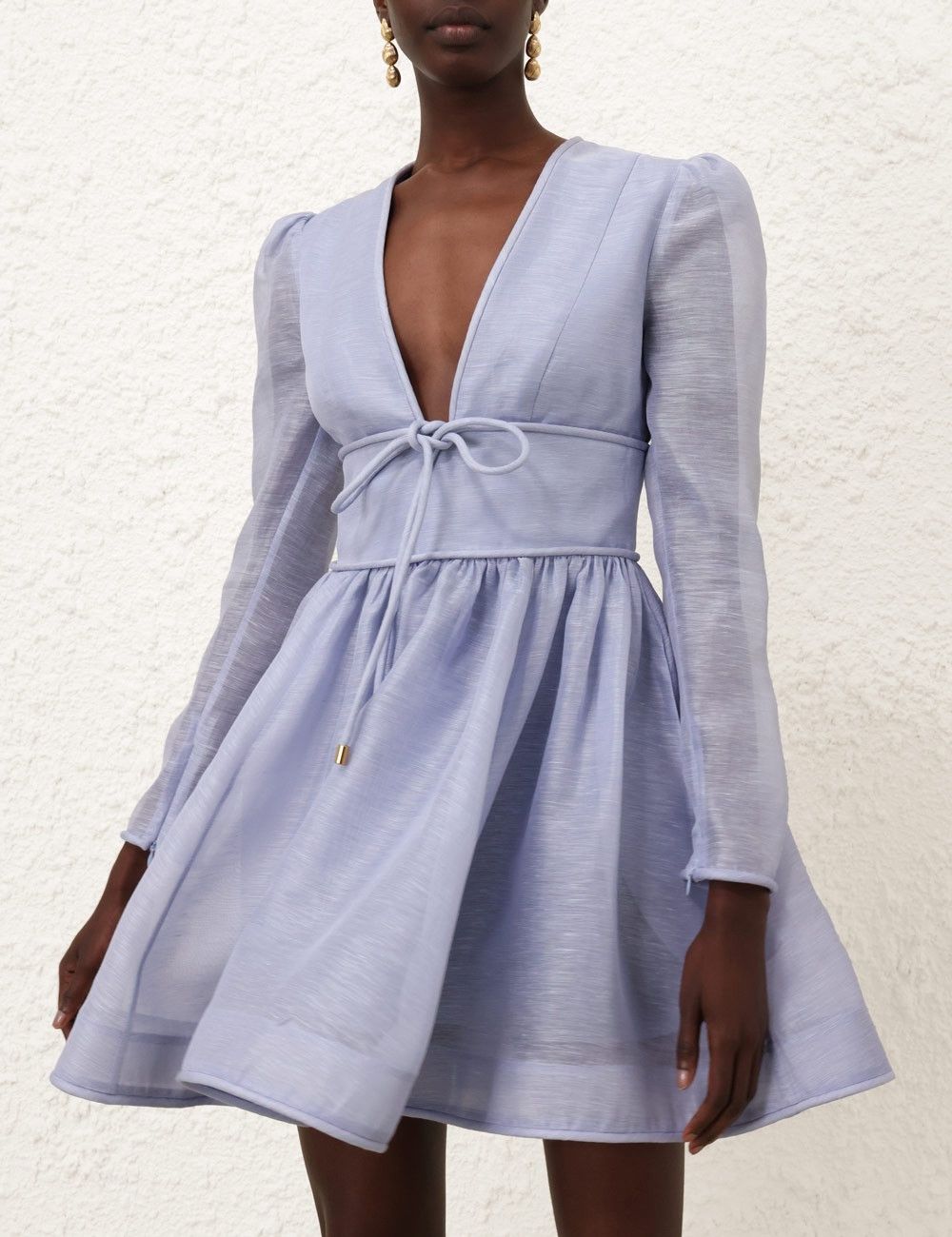 Zimmermann oc11z0825 Eden Structured Mini Dress in Blue Size XS / US 0-2 / IT 36-38 - 2 Thumbnail