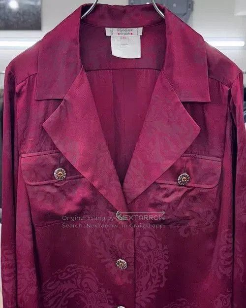 Saint Laurent Paris Yves Saint Laurent 1980s Floral Silk Shirt. Size XXS / US 00 / IT 34 - 3 Thumbnail