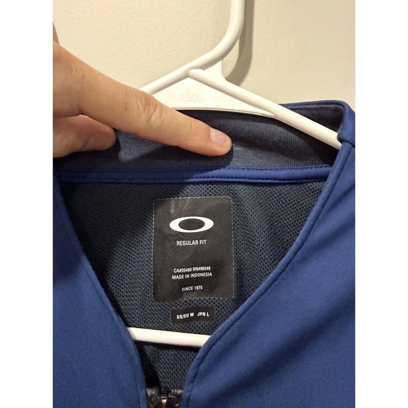 Oakley Oakley Albatross Rain Fz Jacket Mens Medium Blue Full Zip Vented Outdoors Golf Size US M / EU 48-50 / 2 - 3 Thumbnail