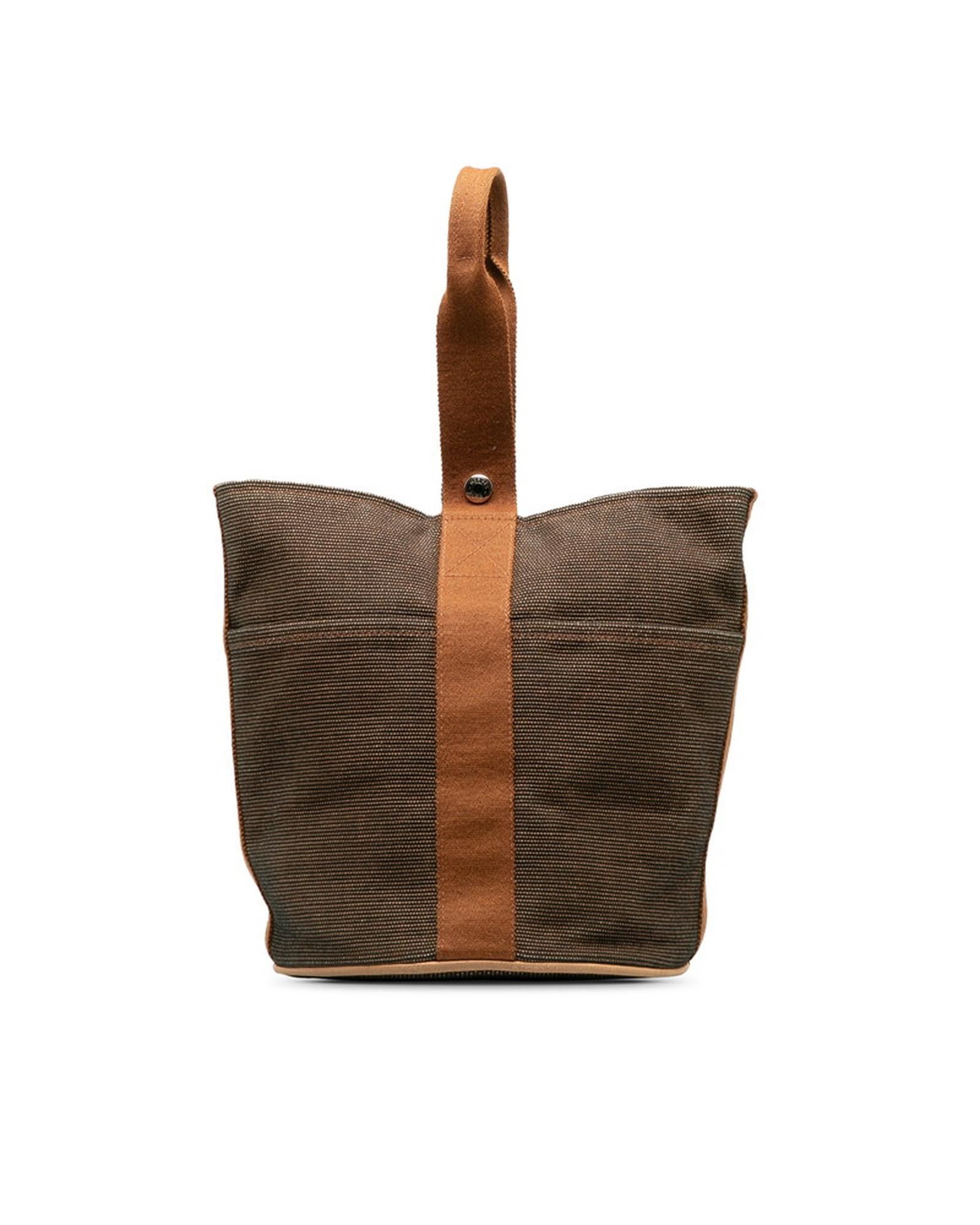 image of Hermes Brown Toile Mm Bag In Excellent Condition, Women's