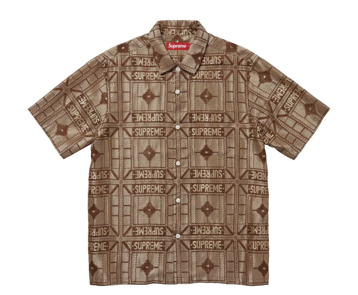 Supreme Supreme TRAY JACQUARD S/S SHIRT tan/brown size Small Size US S / EU 44-46 / 1 - 1 Thumbnail