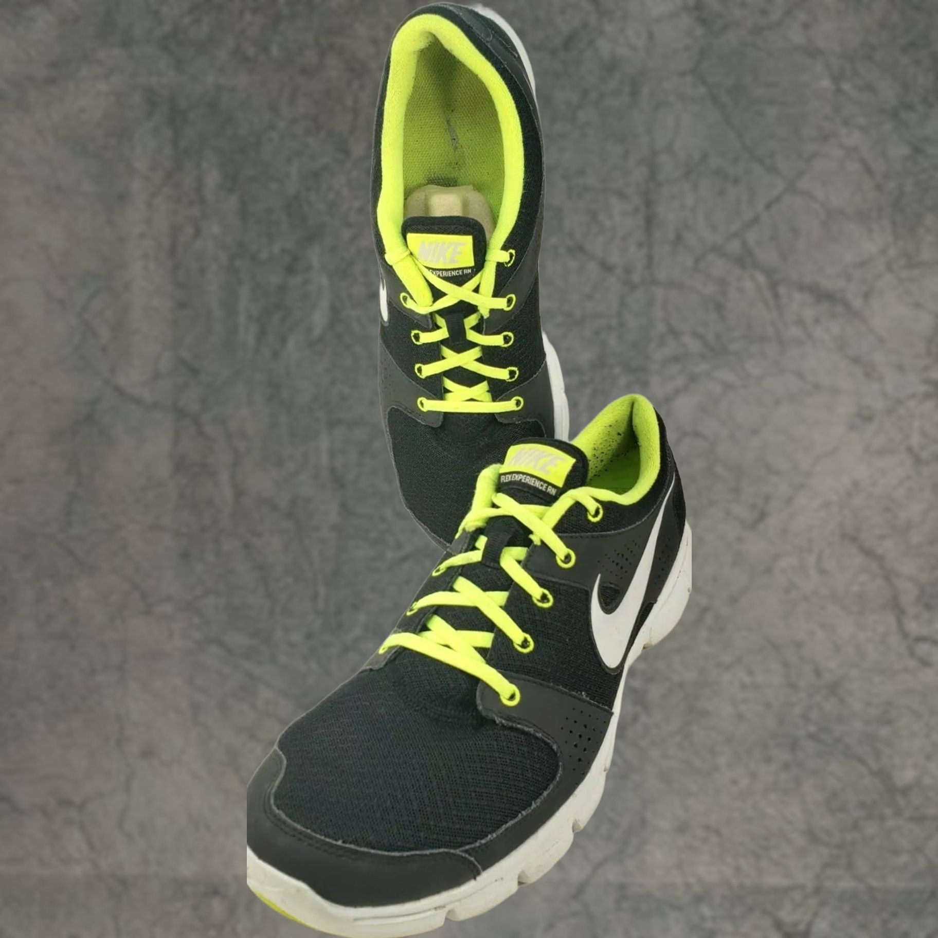 Nike Nike Flex Experience RN Mens Size 14M Neon Green Black 525762-004 Nike Flex Running Shoes Mens 14M Black and green neon Size US 14 / EU 47 - 1 Thumbnail