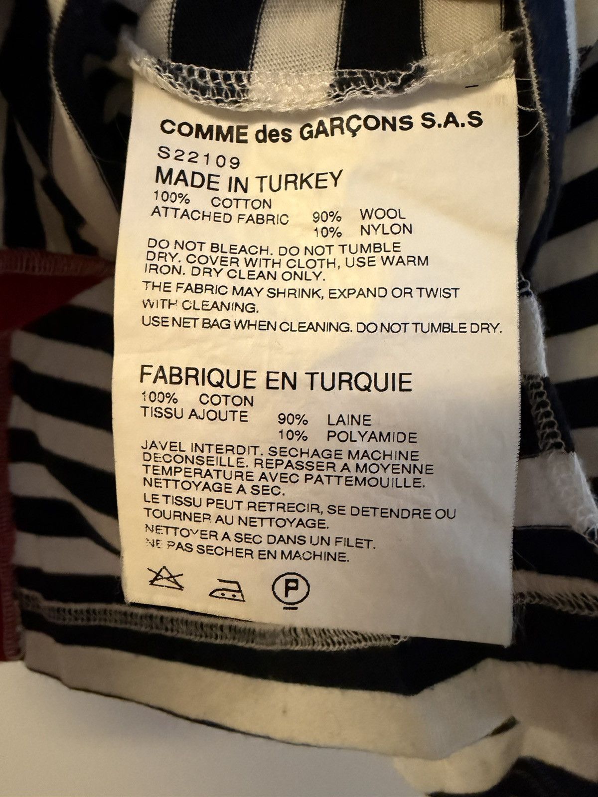 Comme des Garcons SHIRT COMME DES GARÇONS SHIRT MAN Asymmetrical Stripe T-Shirt Size US L / EU 52-54 / 3 - 9 Thumbnail