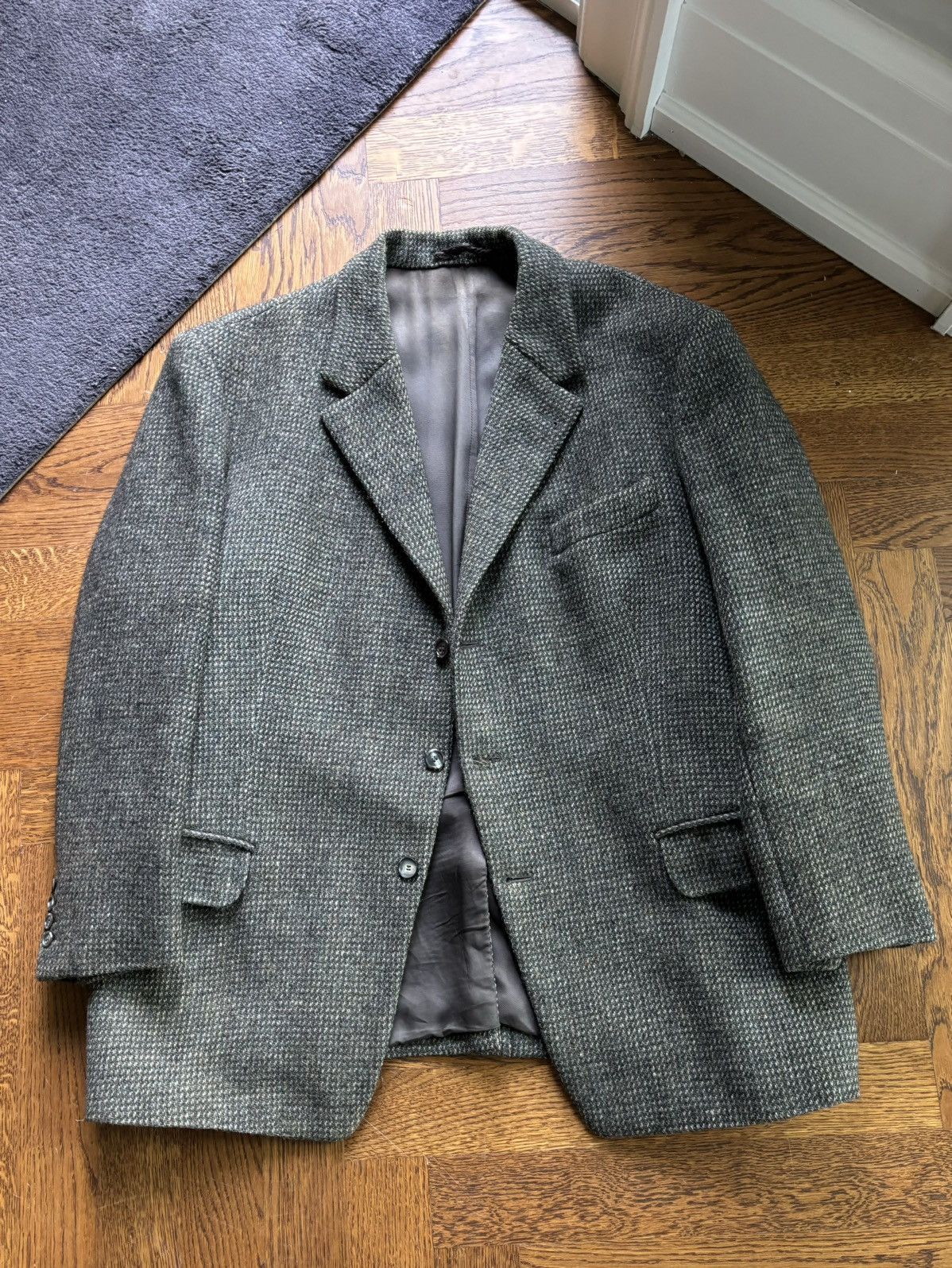 Harris Tweed × Vintage Vintage Blazer Harris Tweed Heavy Wool XL Large Sports Coat Size 46R - 3 Thumbnail