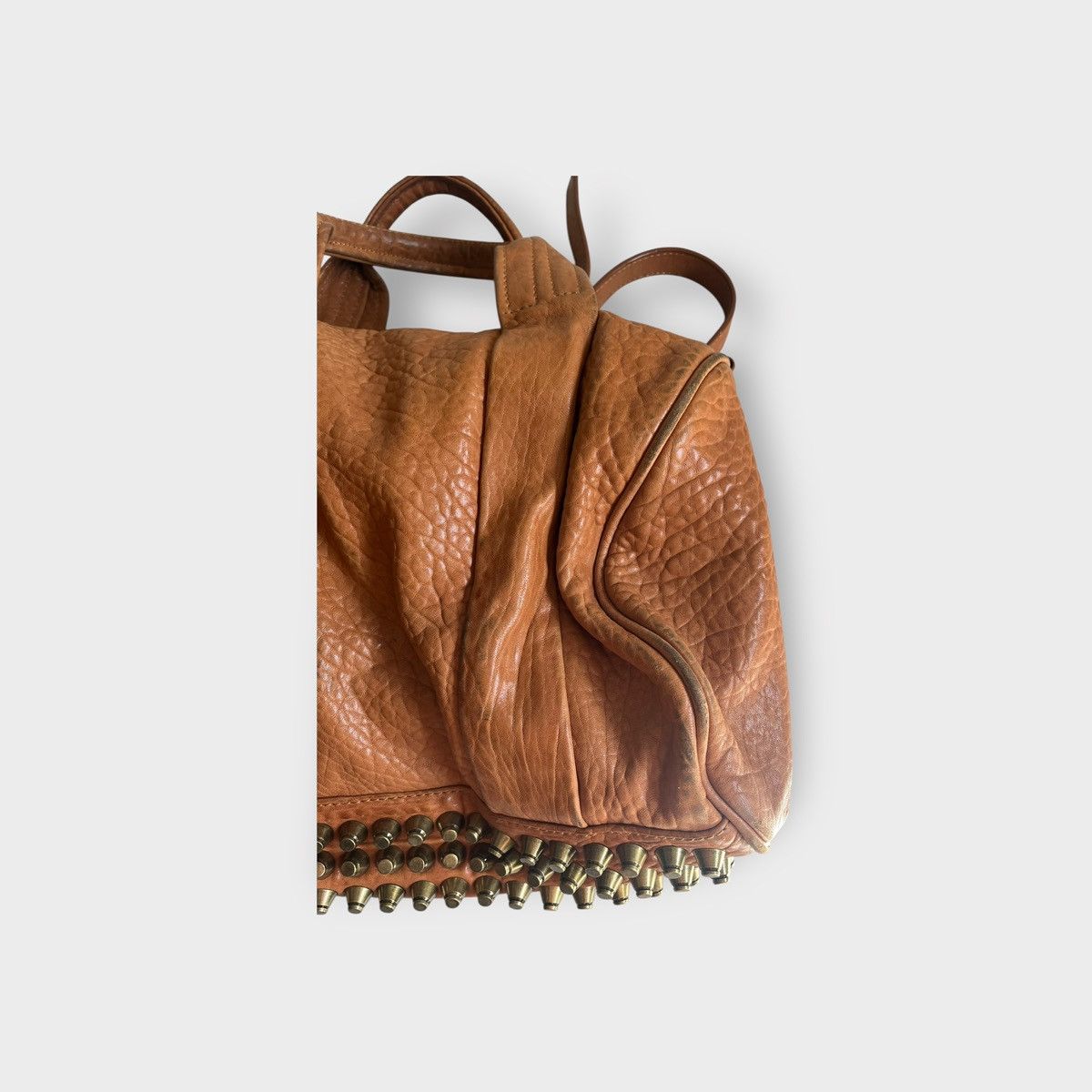 Alexander Wang Alexander Wang Rocco Bag – Brown Leather / Gold Studs Size ONE SIZE - 5 Thumbnail