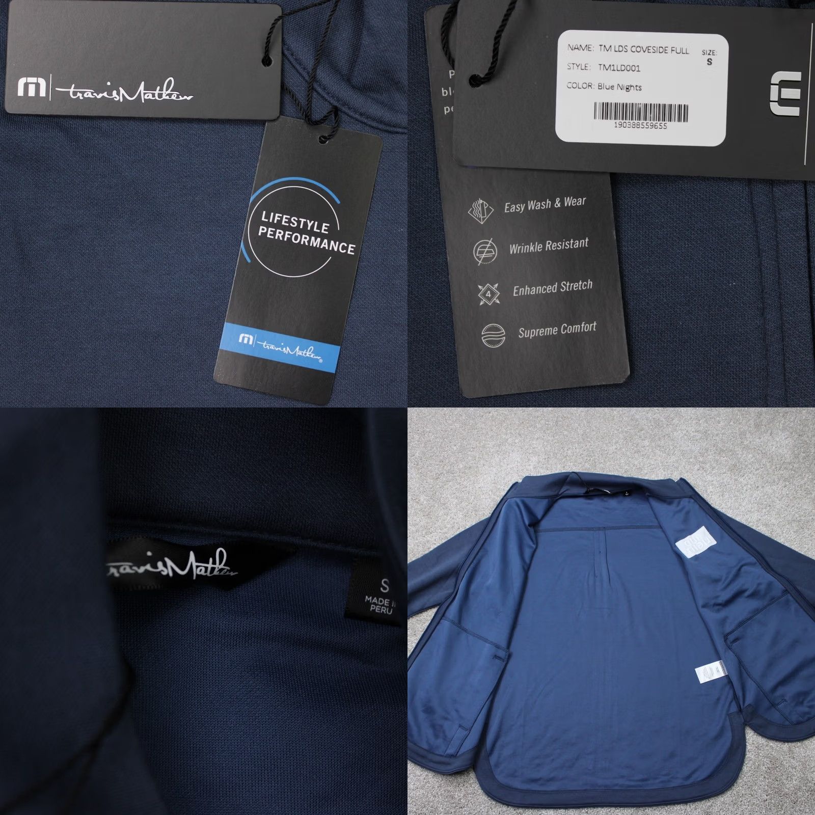 TravisMathew Travis Mathew Blue Jacket Womens Small Full Zip Logo Sm Size S / US 4 / IT 40 - 8 Thumbnail