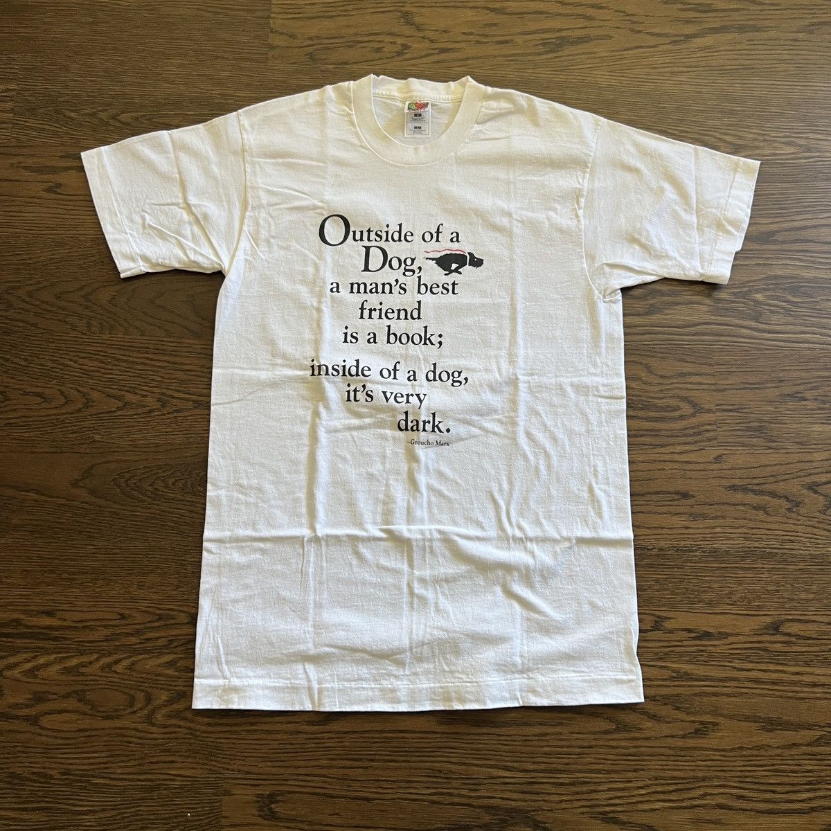 Vintage Vintage 90s Groucho Marx Dog Animal Quote shirt Size US L / EU 52-54 / 3 - 1 Thumbnail